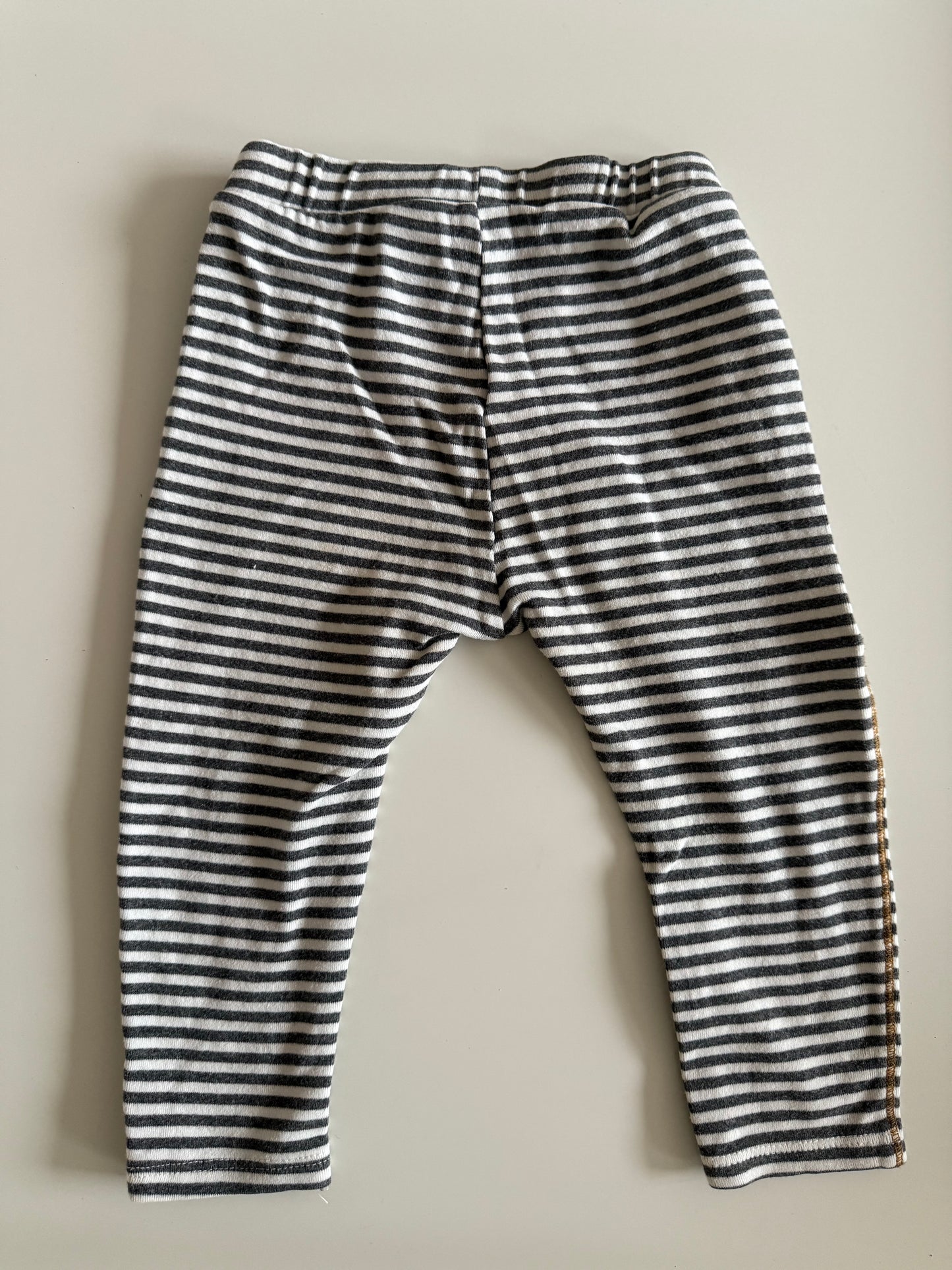 ZARA Hose grau weiß gestreift 92