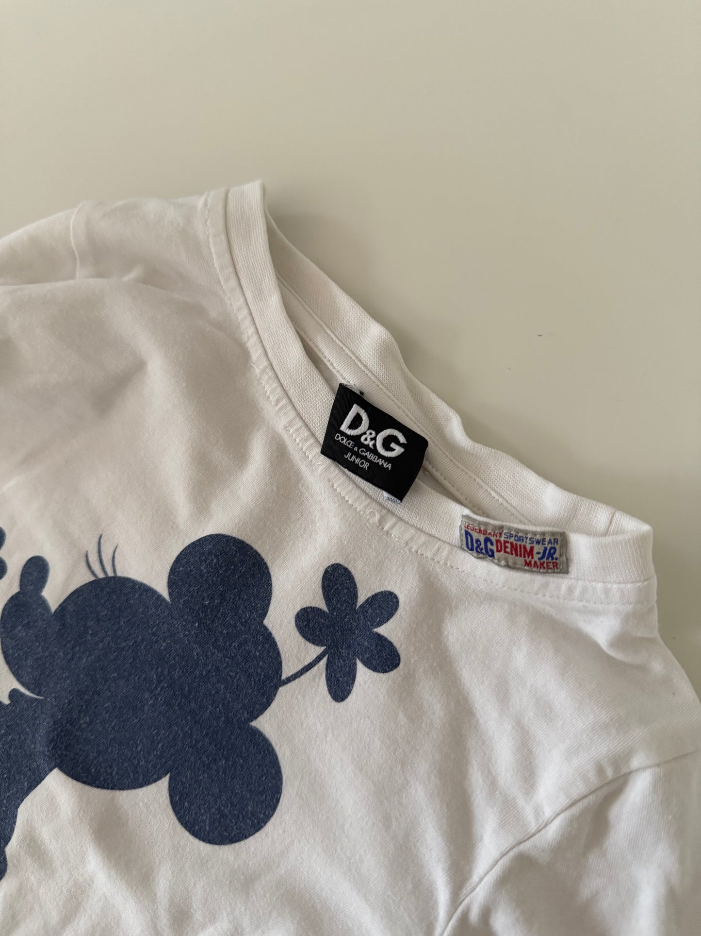 DOLCE & GABBANA Langarmshirt weiß Minnie Maus 98/104