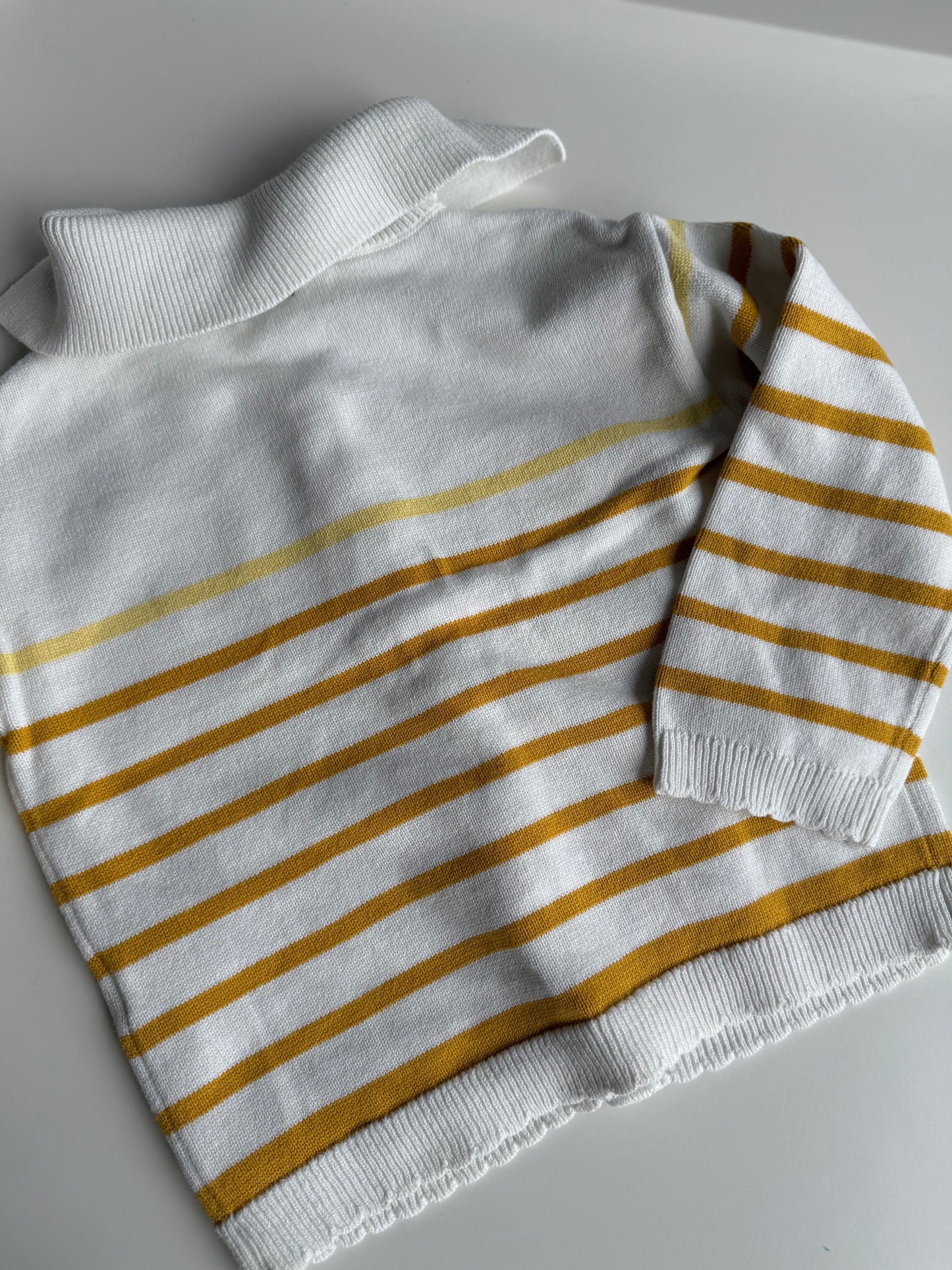 SERGENT MAJOR Strickjacke Streifen weiß gelb 92