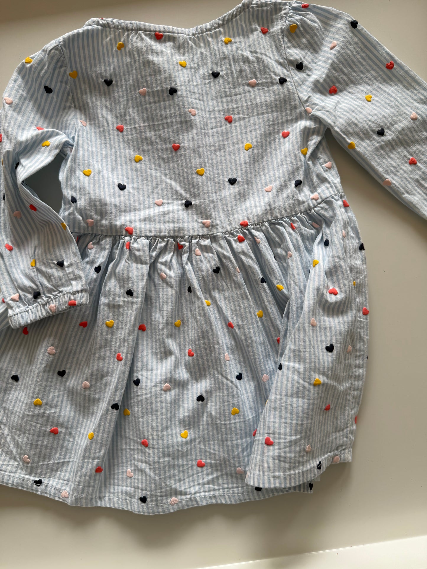 TOPOMINI Kleid hellblau bunt langarm 74