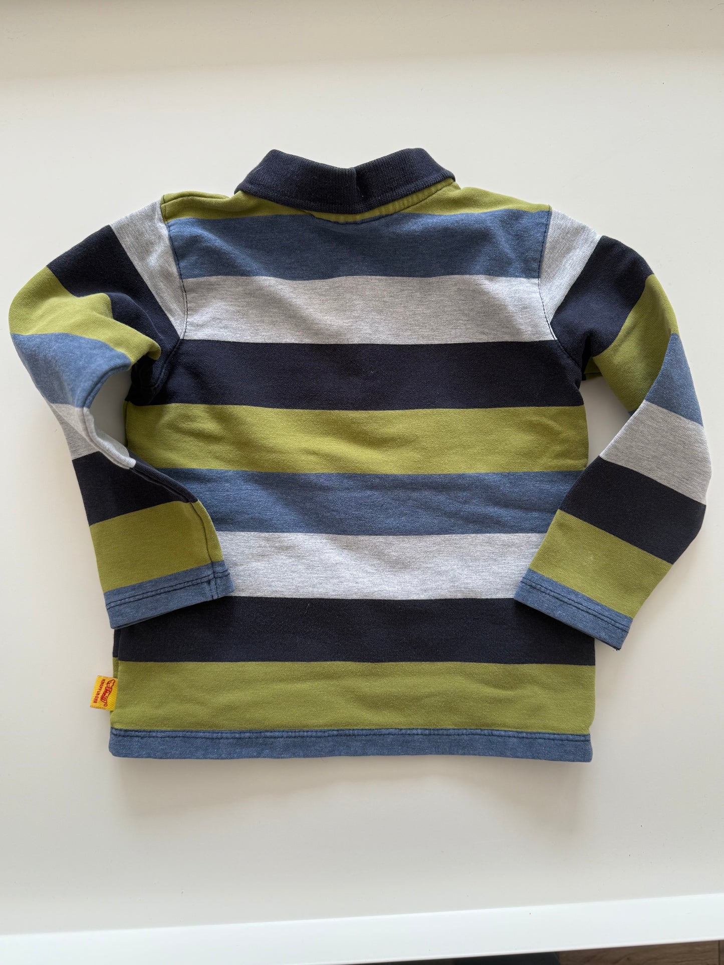 STEIFF Langarmoberteil Polo grün blau 86