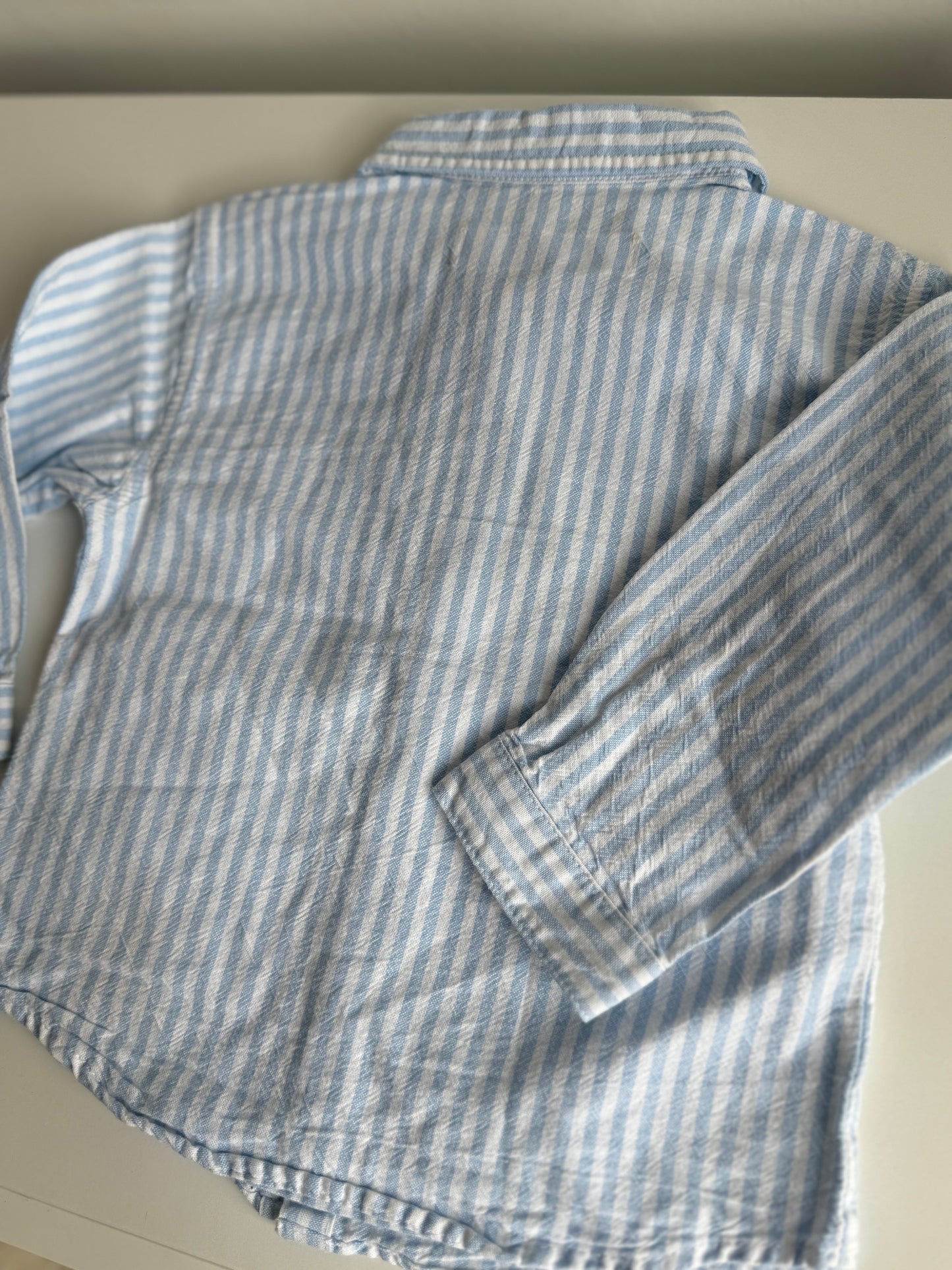 ZARA Oxford Hemd blau weiß gestreift 80