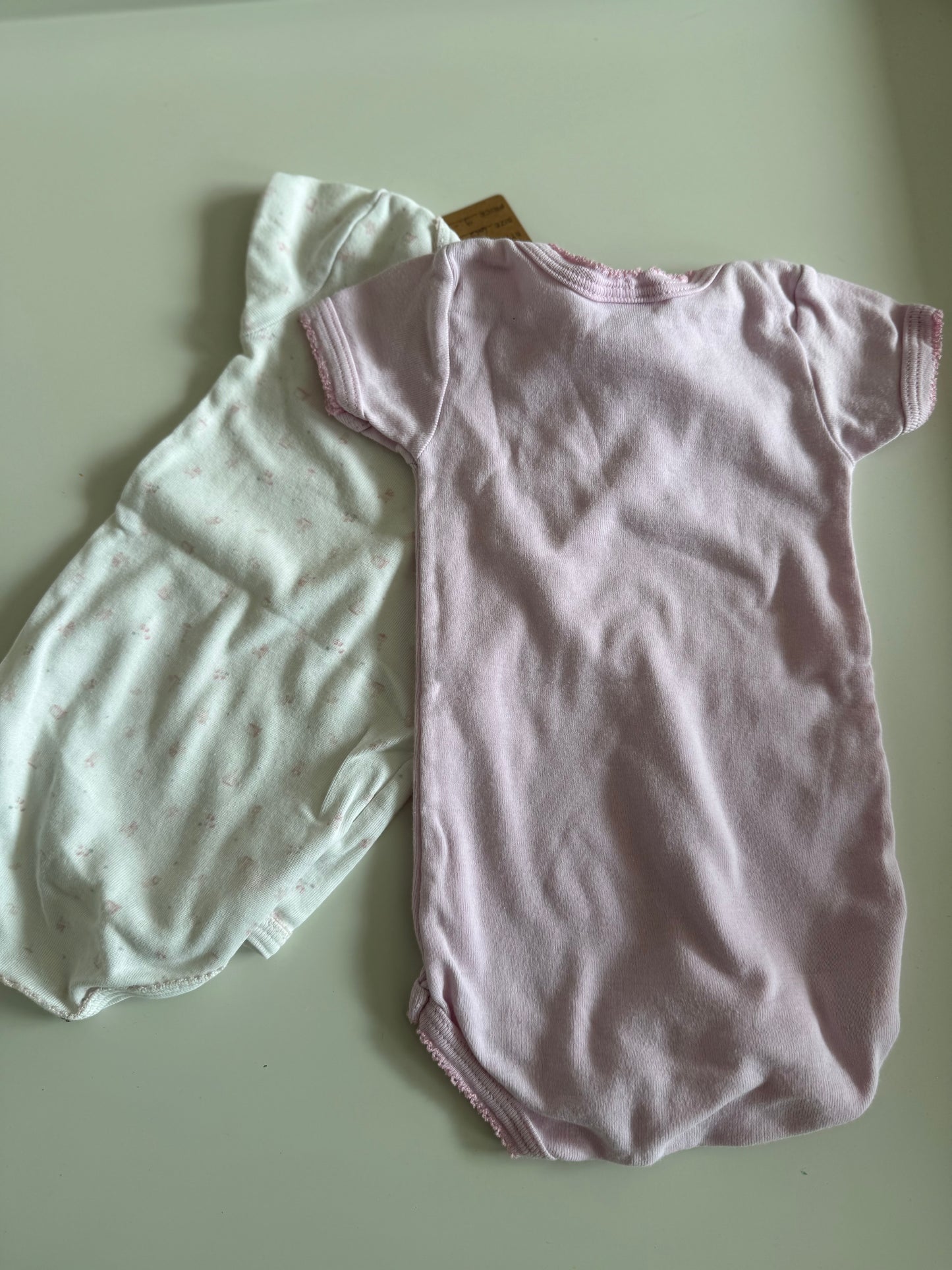 PETIT Bateau Body Set kurzarm rosa weiß 56/62