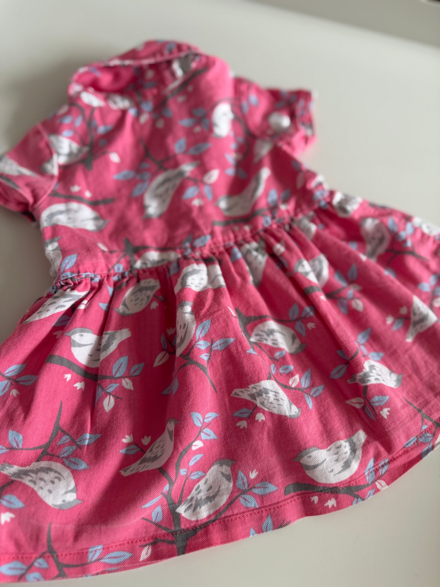 CARTER‘S Kleid kurzarm pink Vögel 62/68