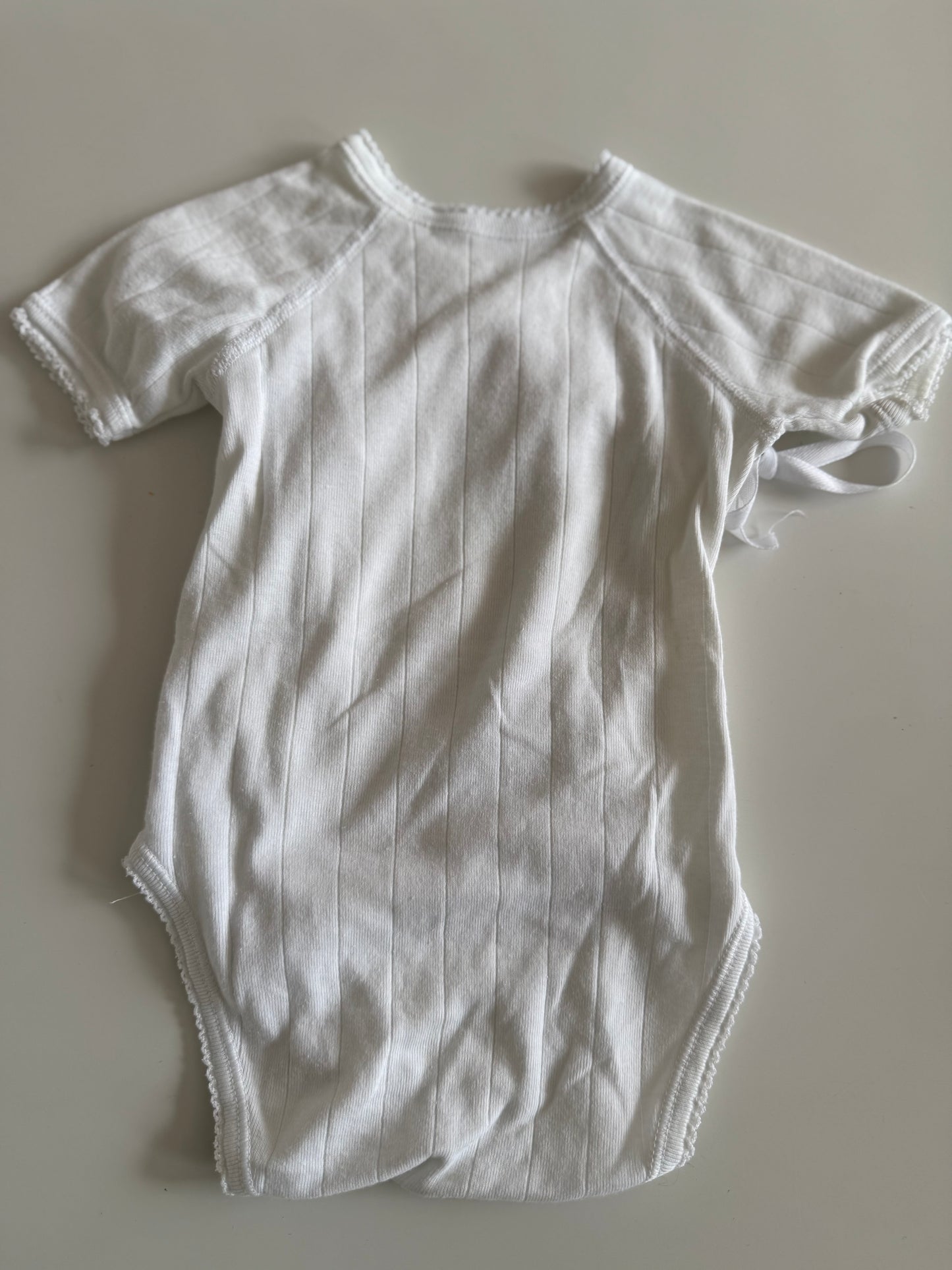 PETIT BATEAU Wickelbody Body kurzarm weiß 56/62