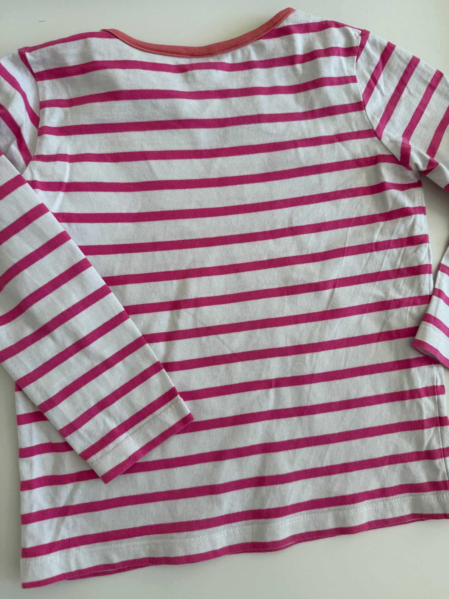 ALANA Langarmshirt pink weiß Regenbogen 116