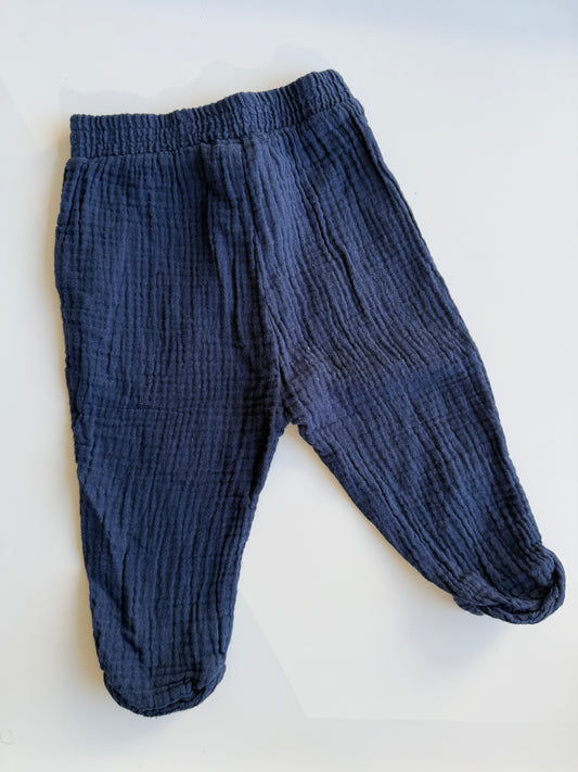 HEMA Hose Musselin dunkelblau 68