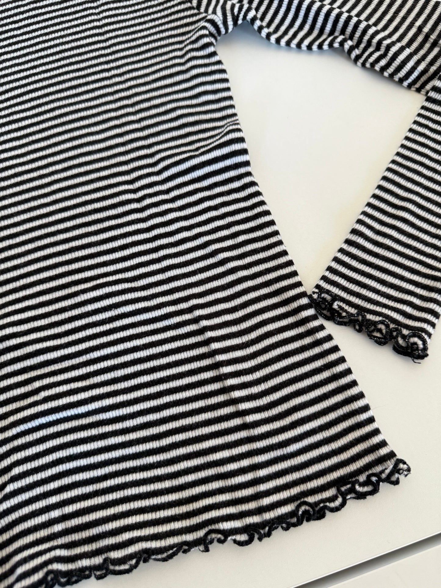 SCOTCH & SODA Langarmshirt Ripp schwarz weiß 140