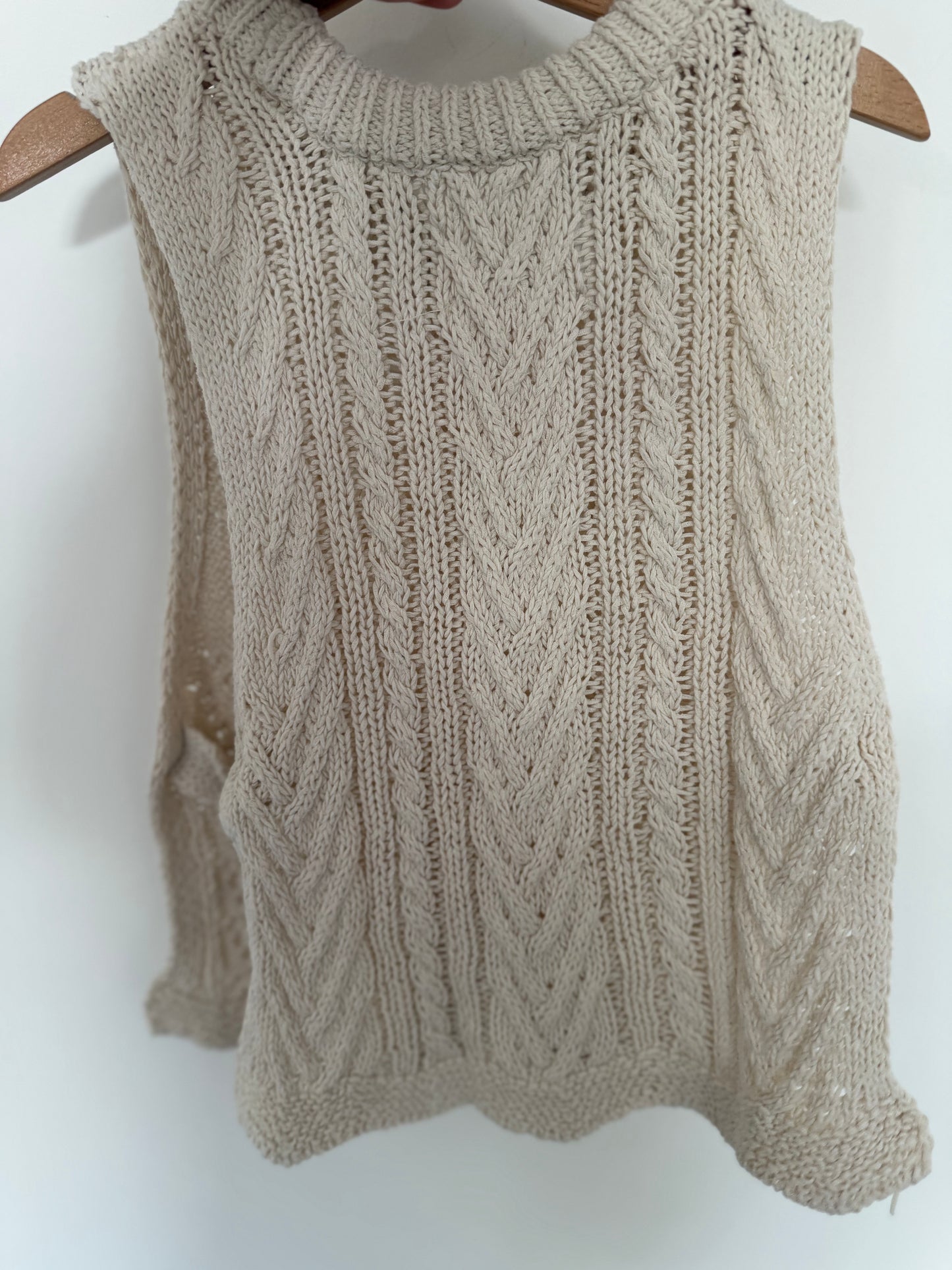 ZARA Häkeloberteil Top Sommer Pullunder beige 120