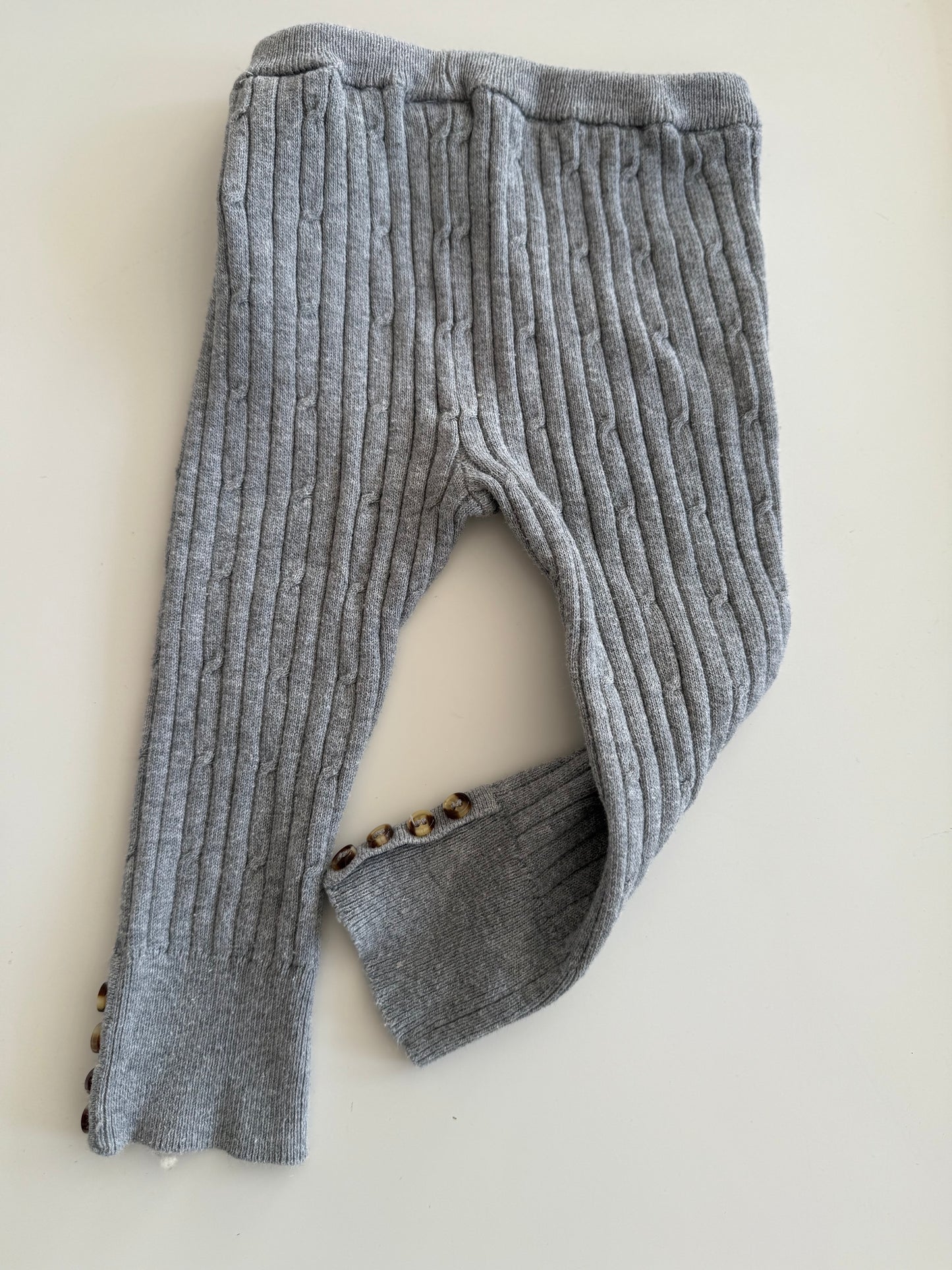 ZARA Hose Strick grau 74/80