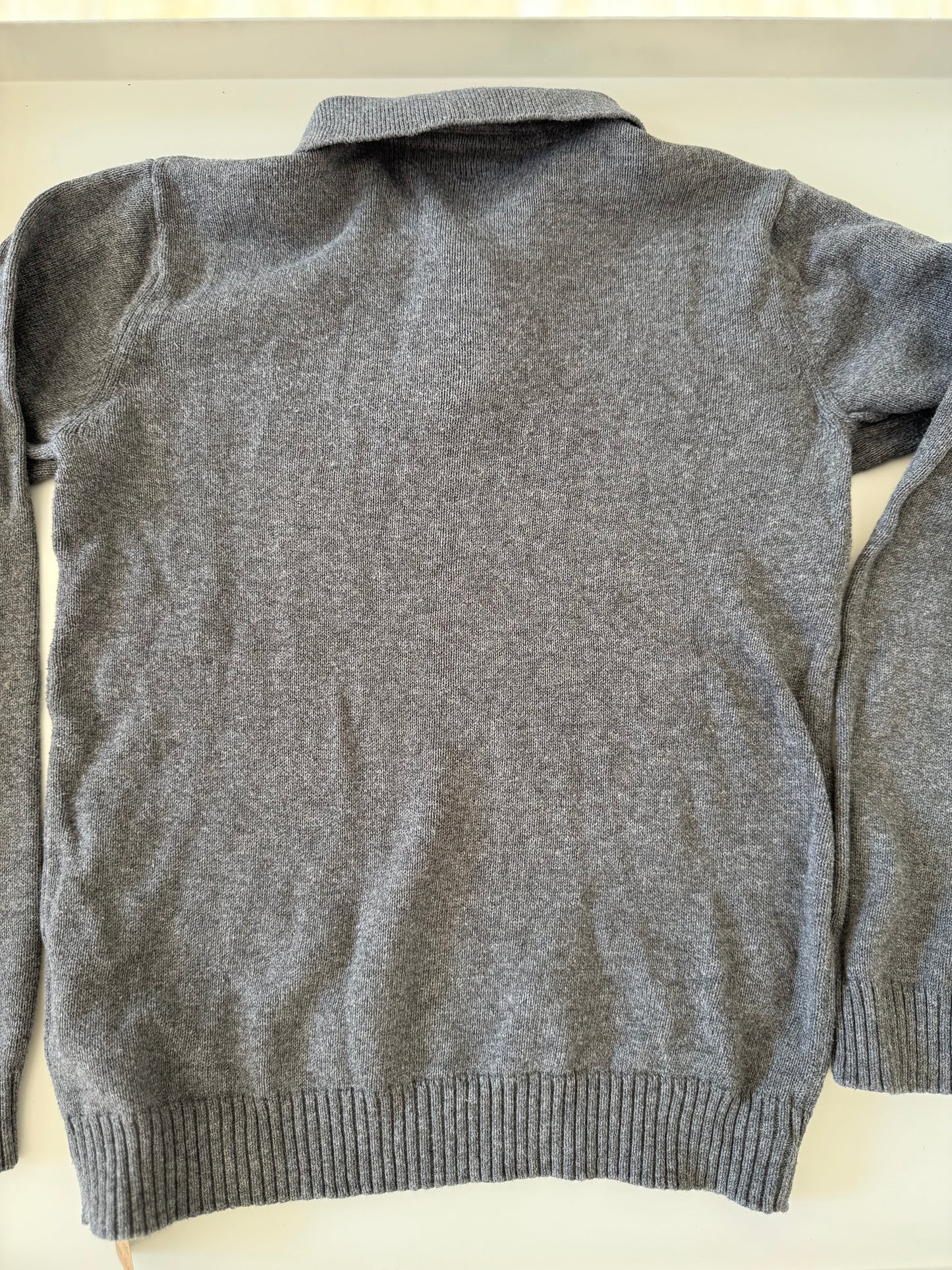 H&M Pullover Polokragen grau 134/140