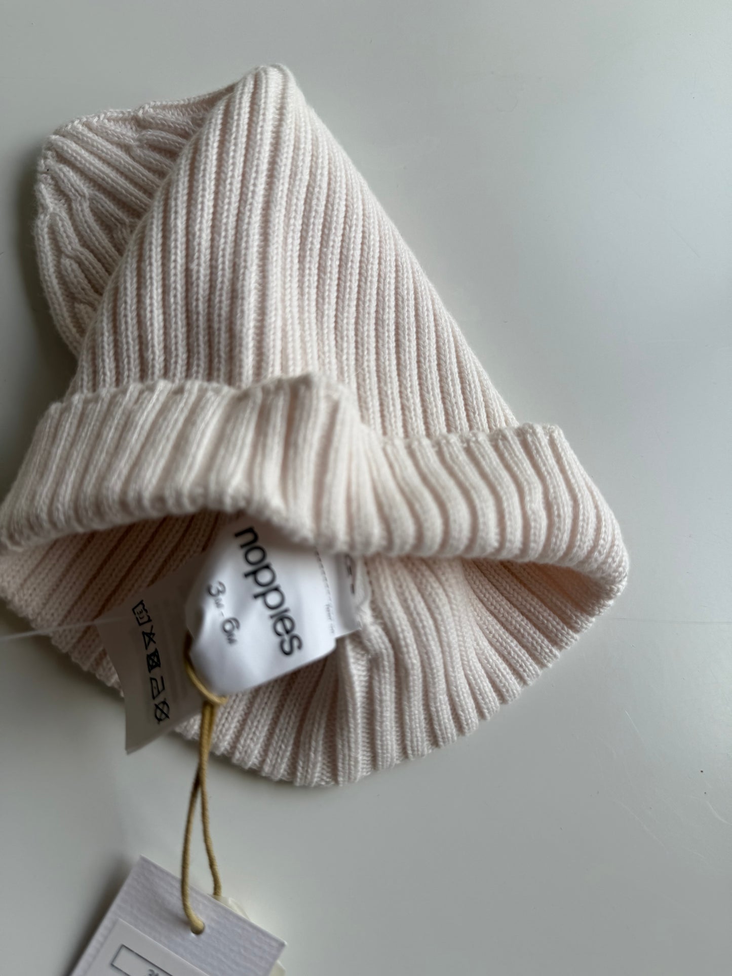 NOPPIES Mütze Ripp Creme weiß neu 62/68