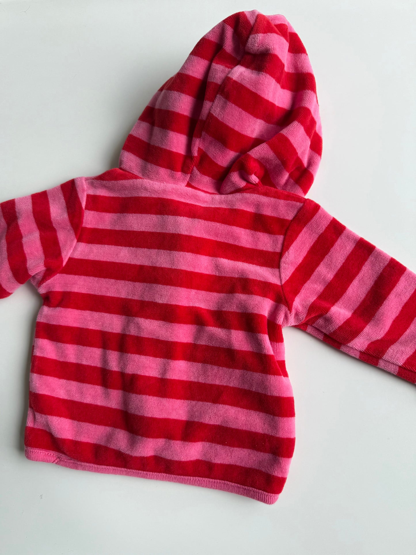 C&A Sweatjacke Nicki Strickjacke Bärchen rot pink 62