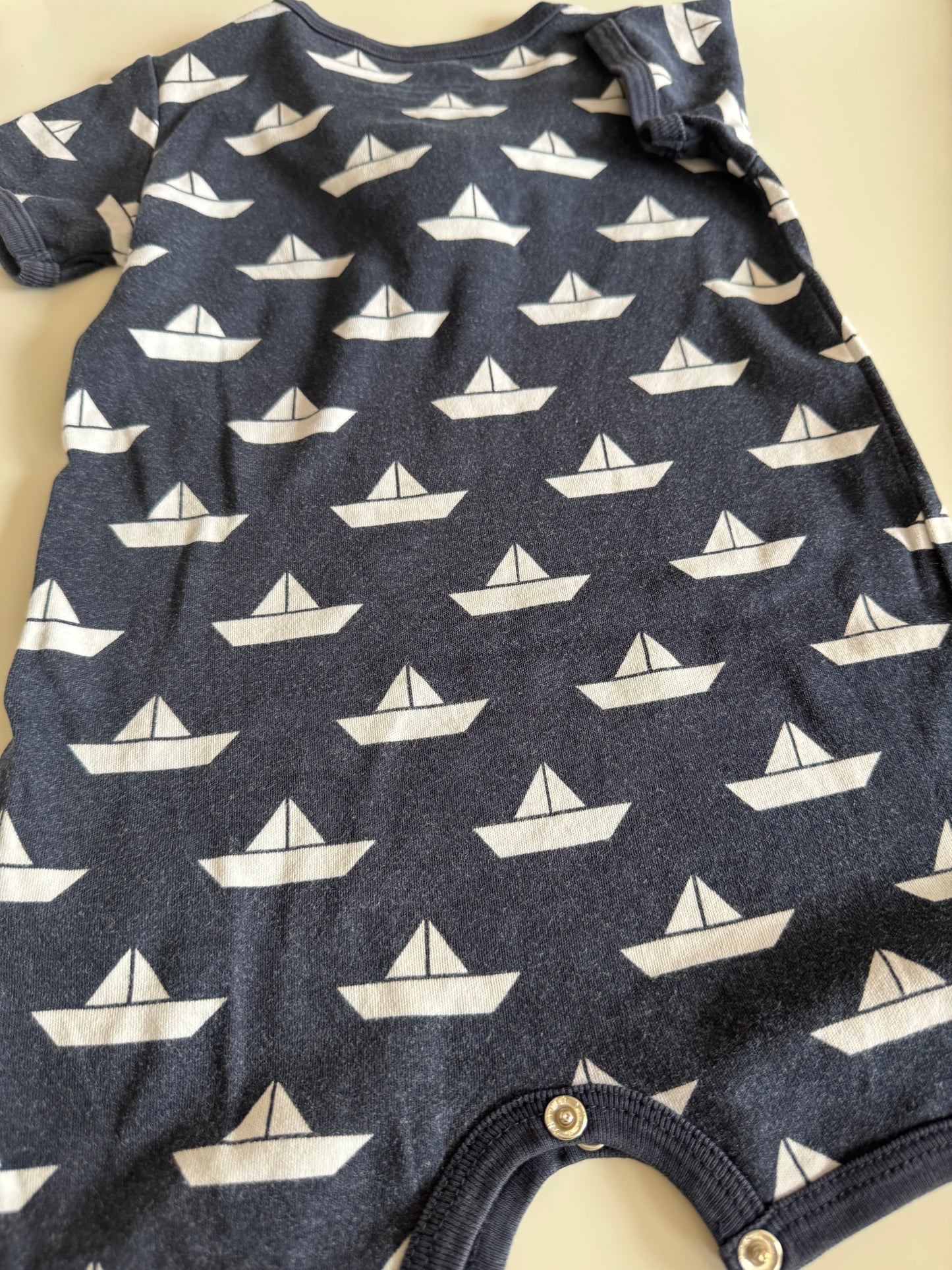 FREDS WORLD kurzer Strampler Sommer kurze Hose blau weiß 80