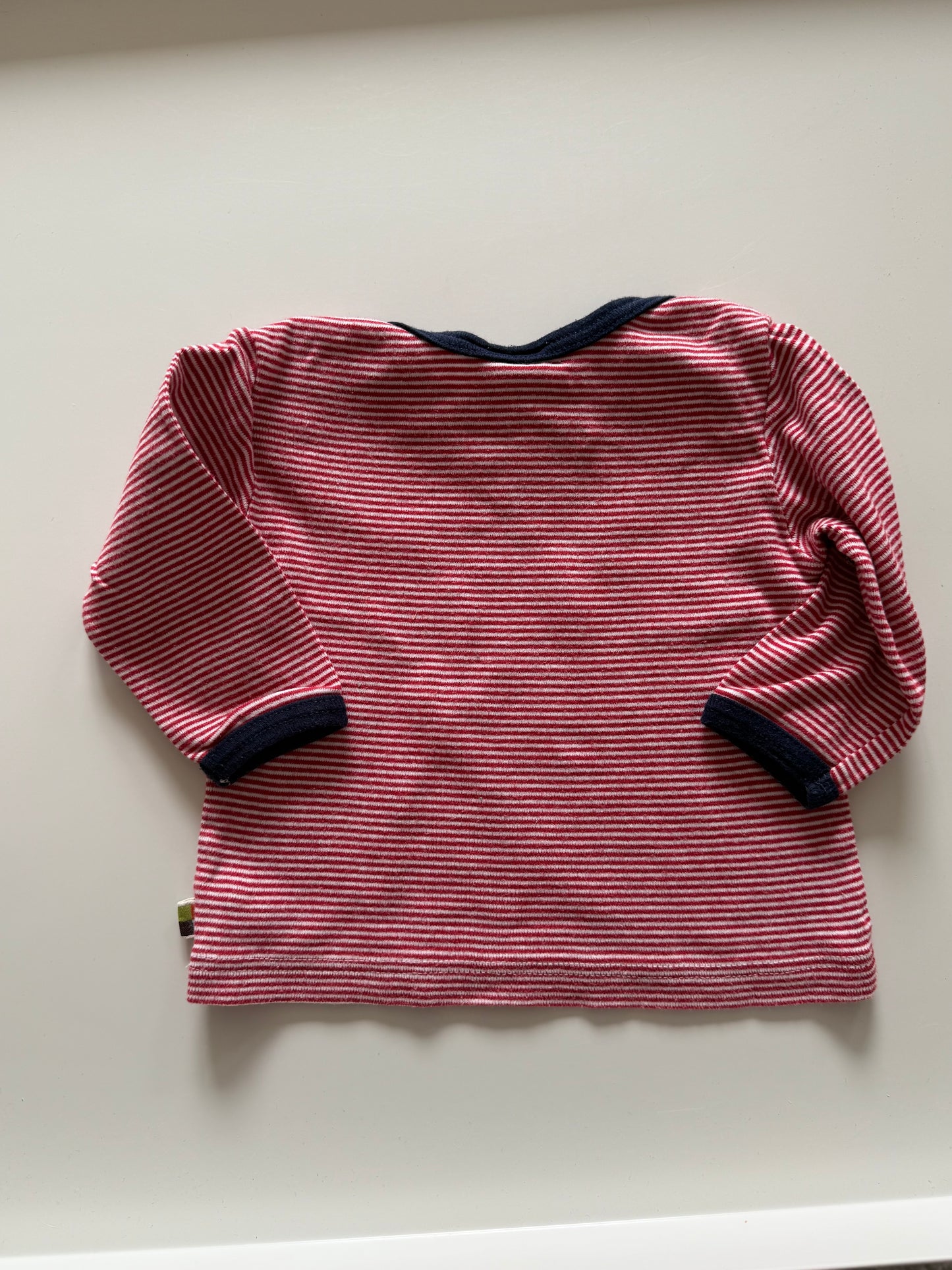 LOUD & PROUD Langarmshirt rot weiß gestreift 62/68