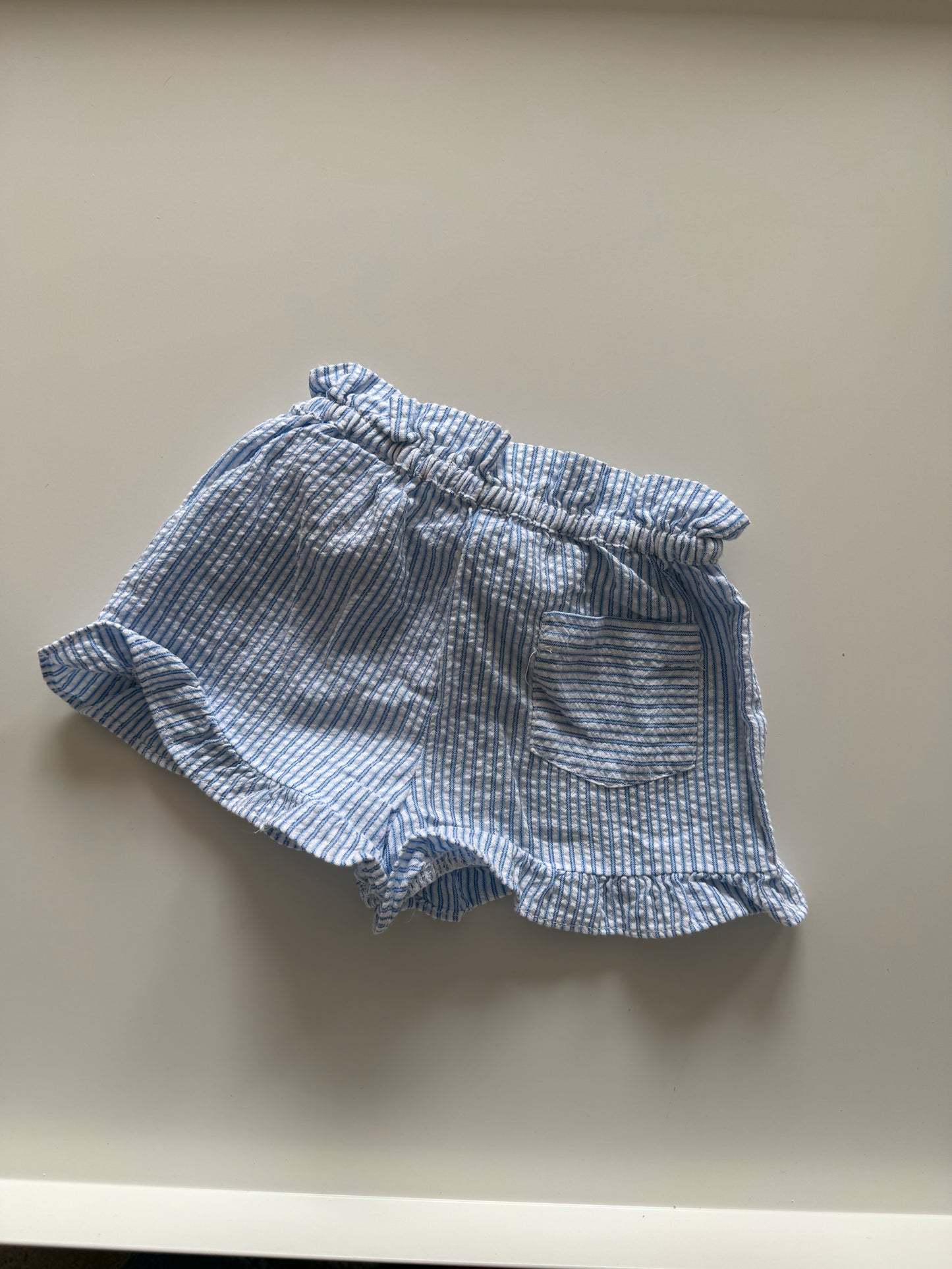 ZARA Shorts blau weiß 74