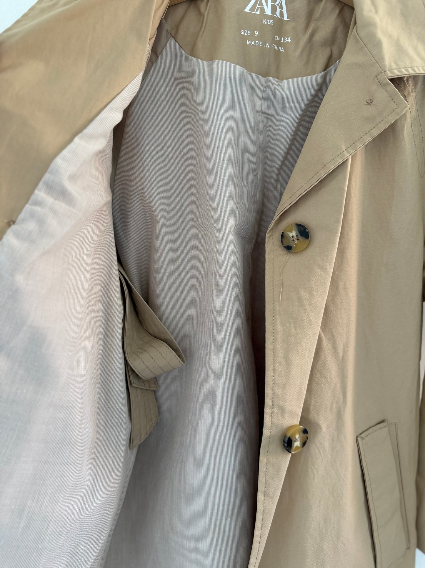ZARA Trenchcoat Mantel Jacke beige 134