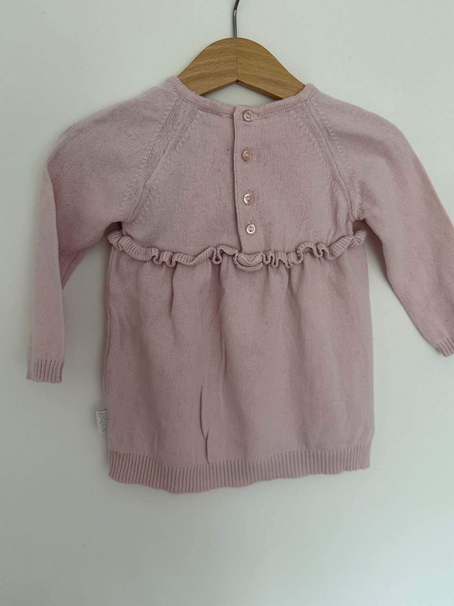 JOTTUM Kleid Strick Wolle rosa 74