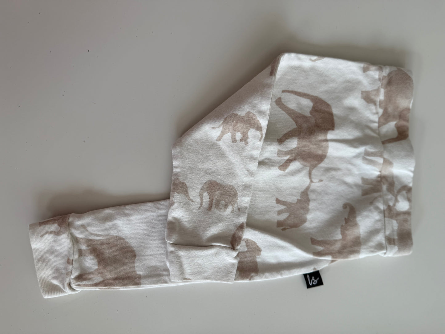 BABYSTYLING Leggings Elefanten beige weiß 62