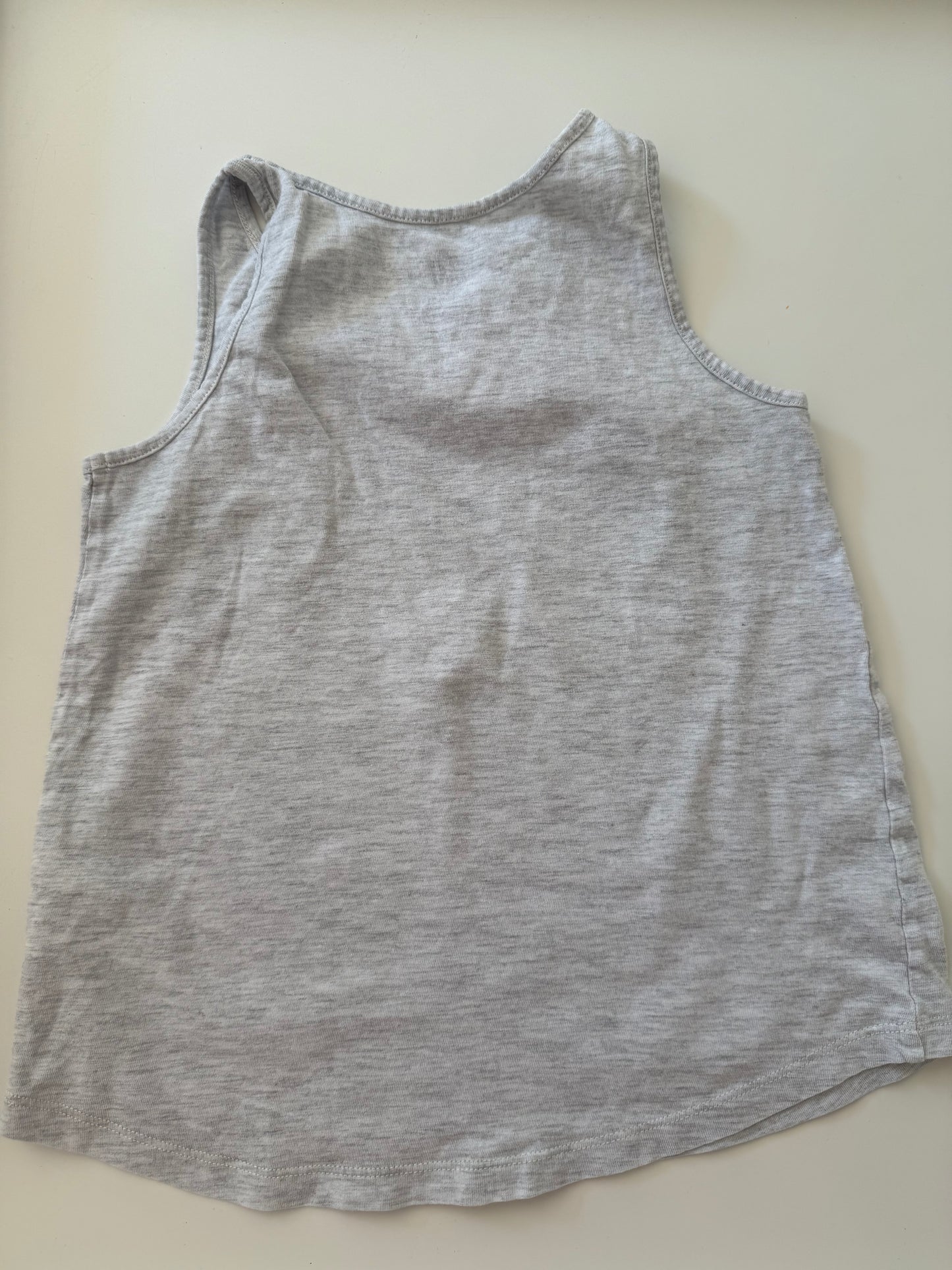 H&M Top grau Herz gold 110/116