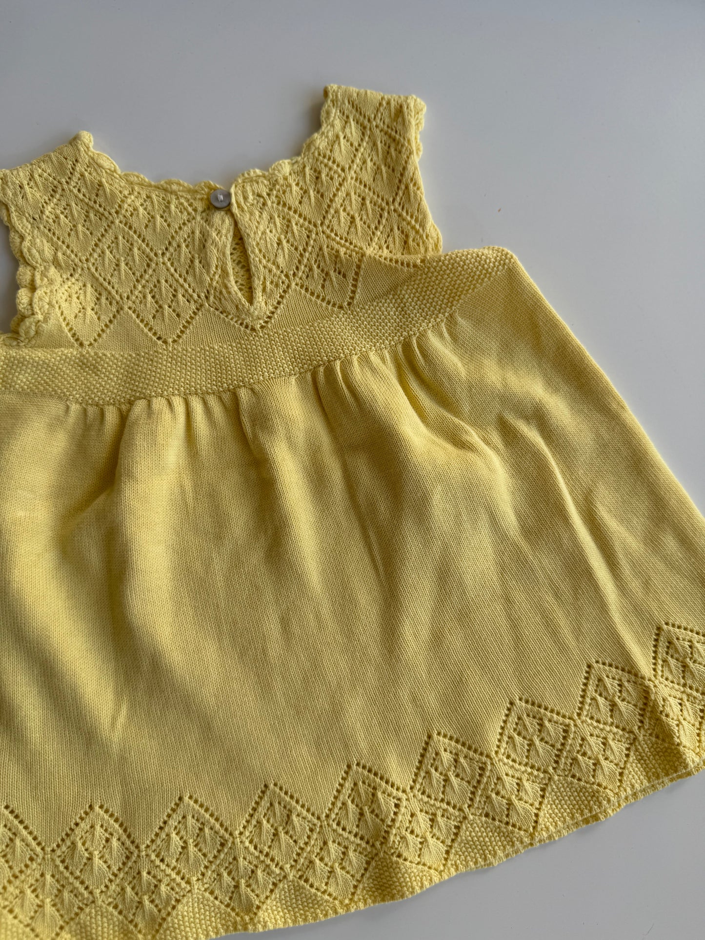 NEXT Kleid Strick gelb 62/68