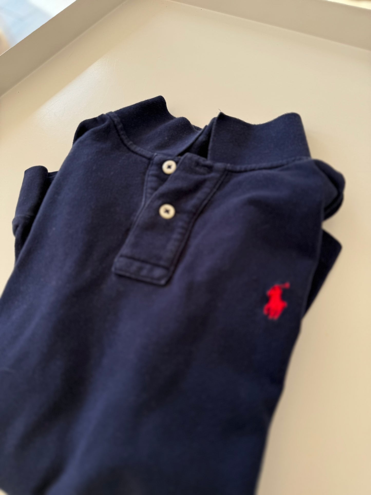 RALPH LAUREN Langarmshirt Polo dunkelblau 140
