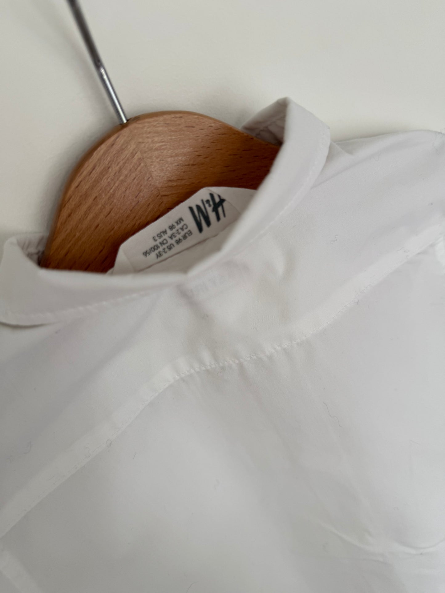 H&M Hemd easy iron weiß 98