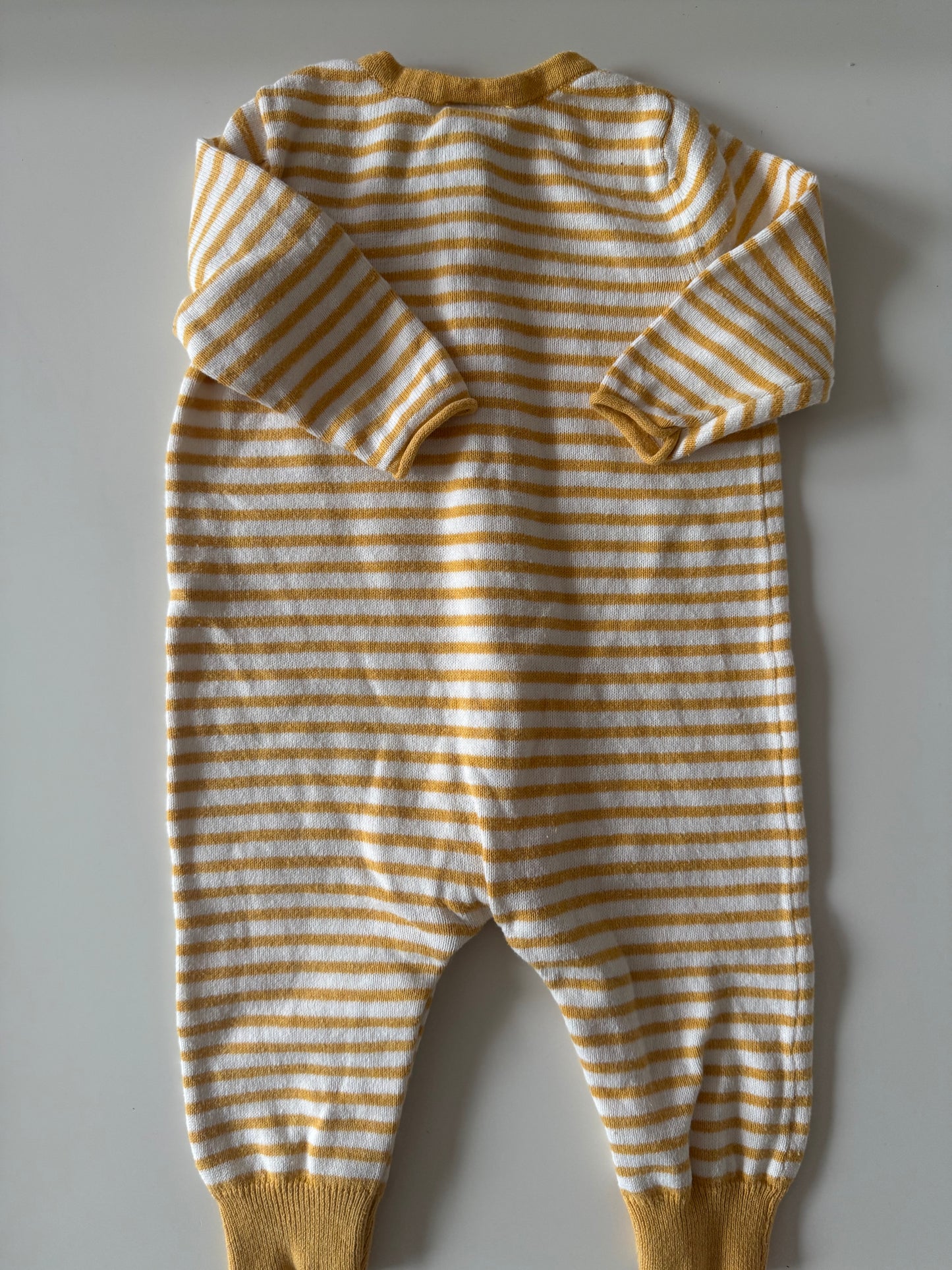 ALANA Strickstrampler gelb weiß 62