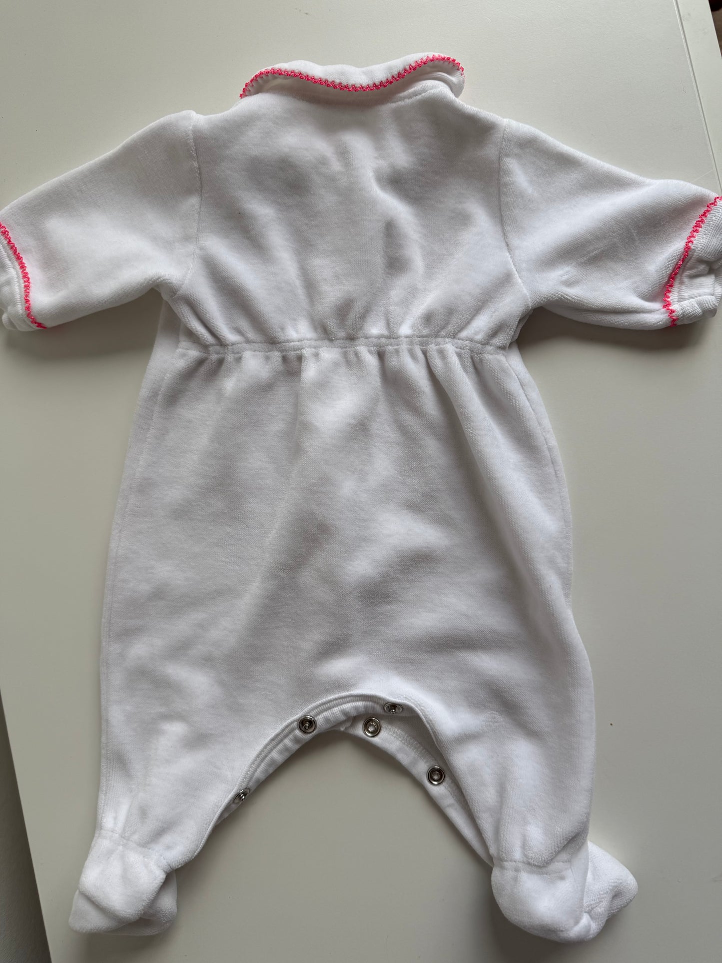 PETIT BATEAU Strampler Nicki weiß neon pink 50