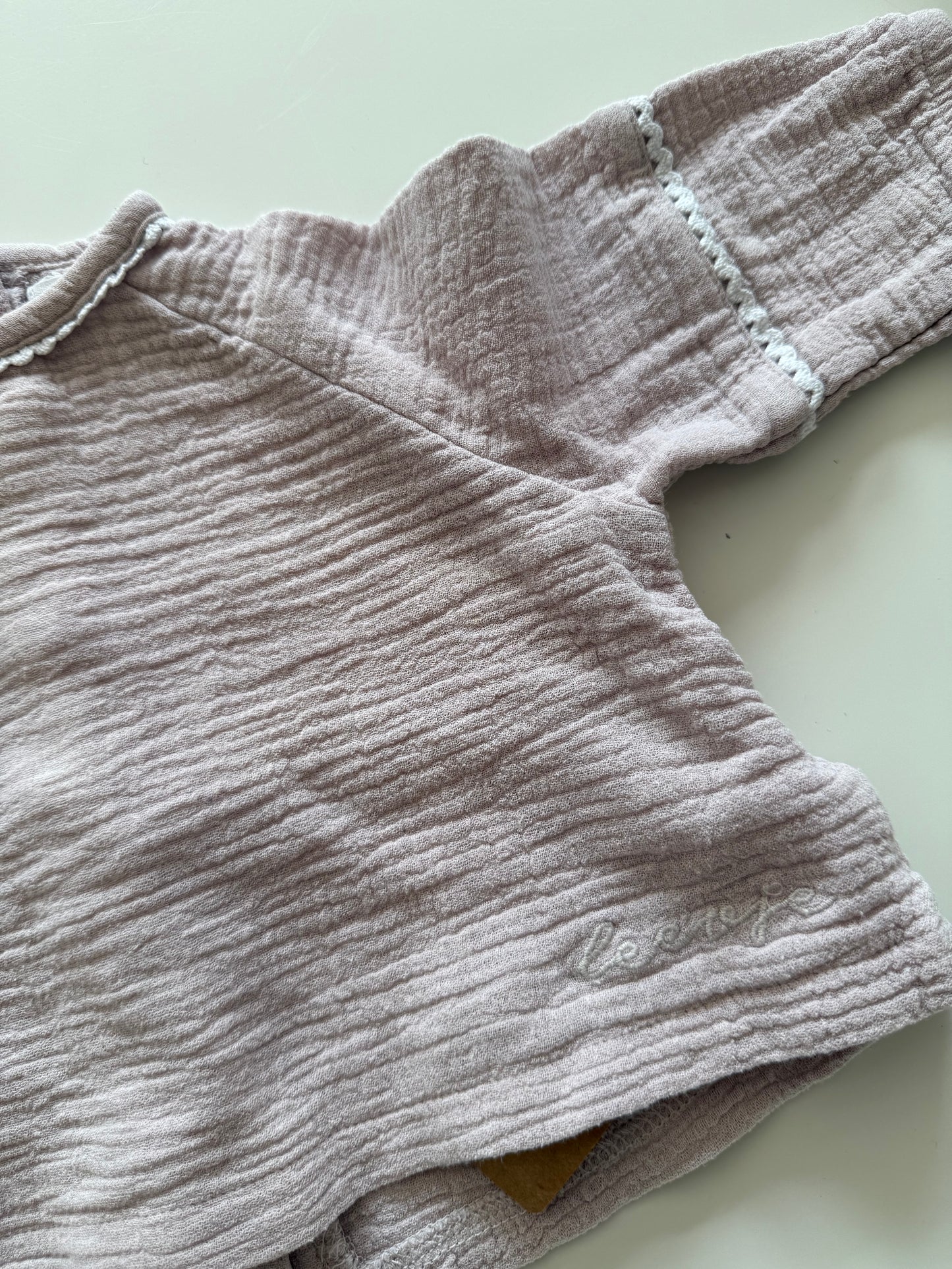 LEEVJE Bluse taupe grau braun 62/68