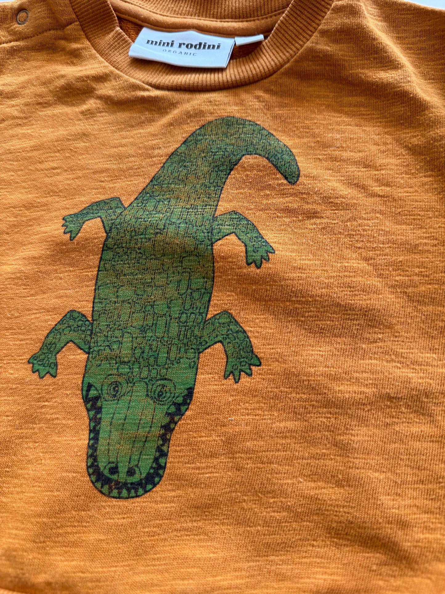 MINI RODINI Sweatshirt Krokodil braun 68/74