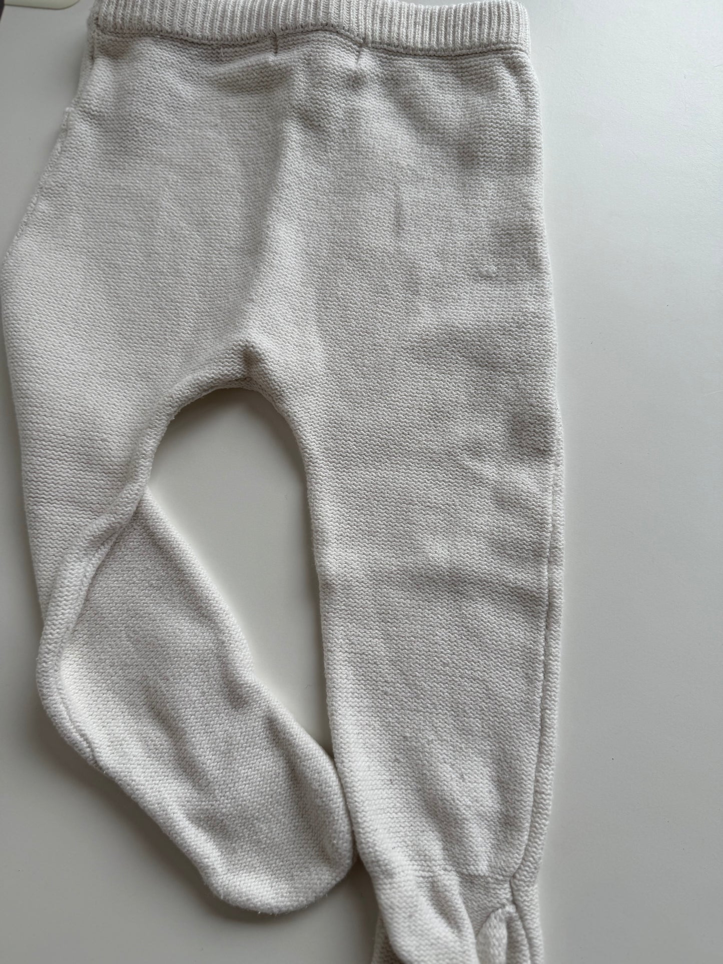 ZARA Strickhose weiß 74