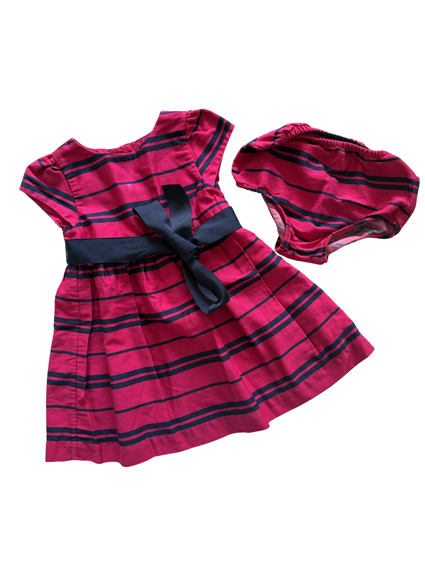 RALPH LAUREN Kleid Sommer Kurzarm pink blau 74