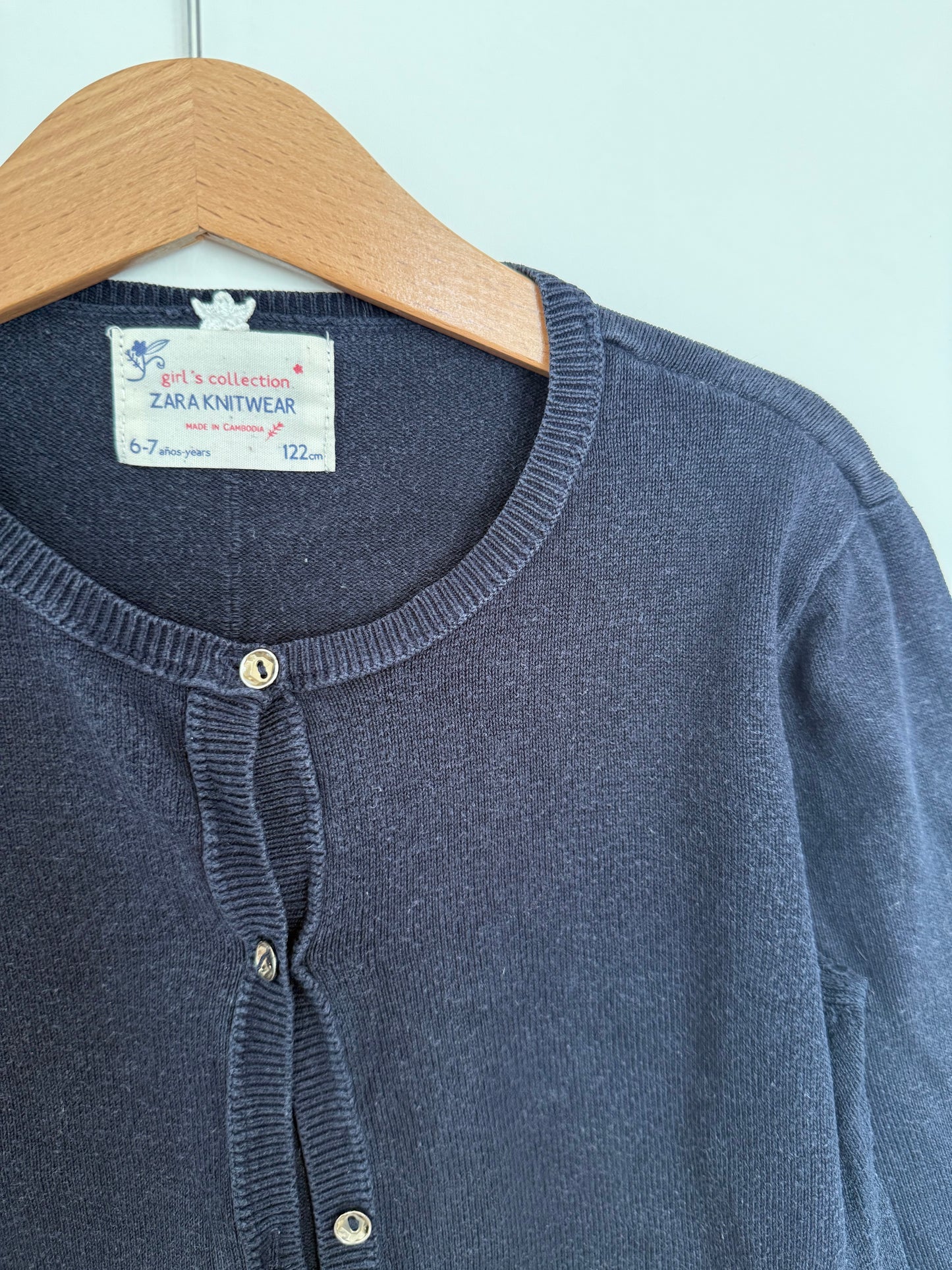 ZARA Strickjacke dunkelblau 122