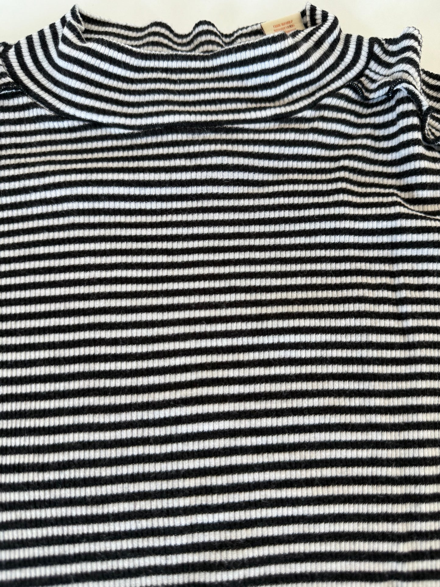 SCOTCH & SODA Langarmshirt Ripp schwarz weiß 140