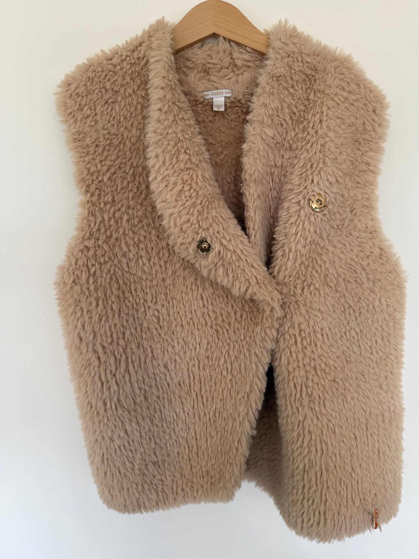GUESS Teddyfell Weste beige 140