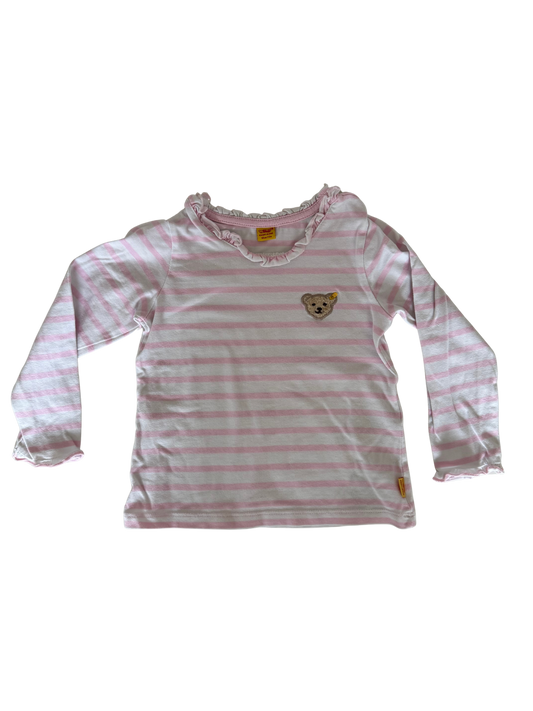 STEIFF Langarmshirt rosa weiß Bärchen 80