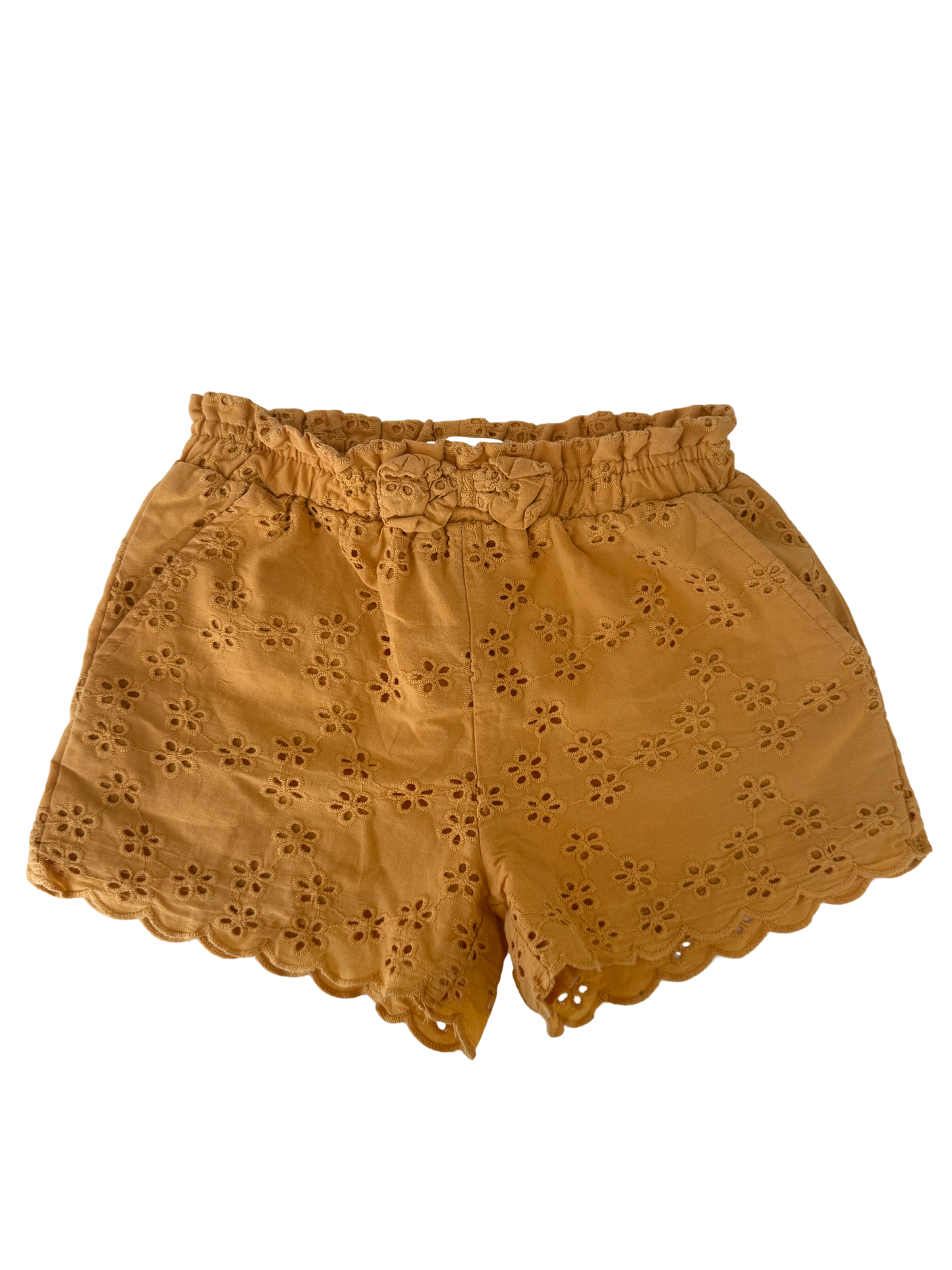 OHNE MARKE Shorts gelb Lochmuster 110
