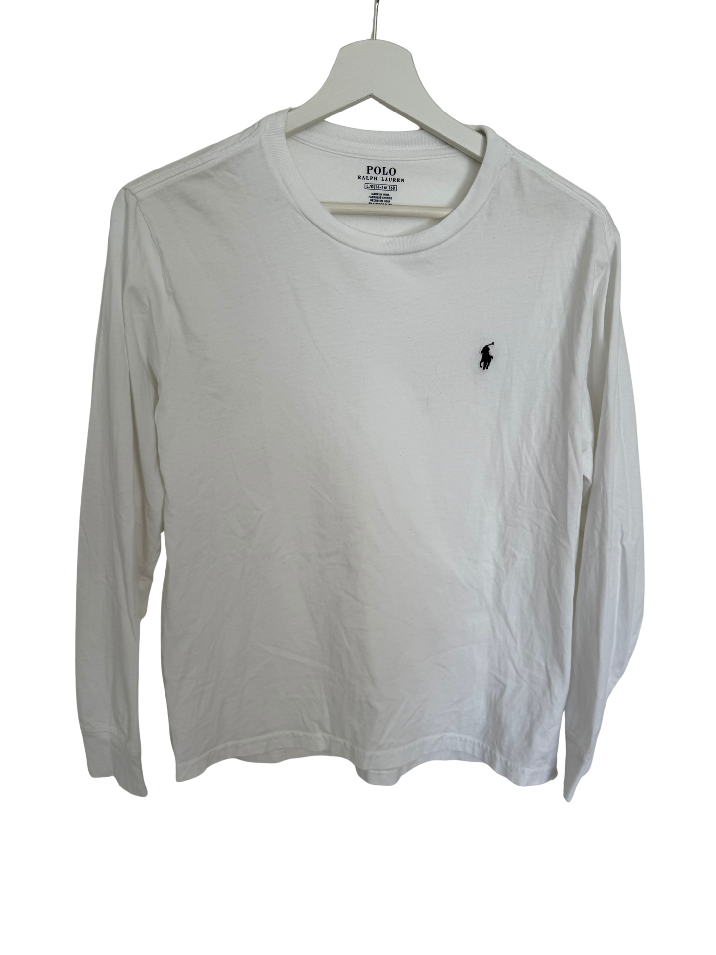 RALPH LAUREN Langarmshirt weiß 14-16 158/164