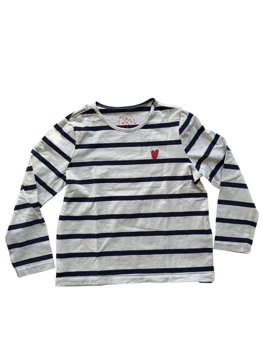 TCHIBO Langarmshirt weiß blau 110/116