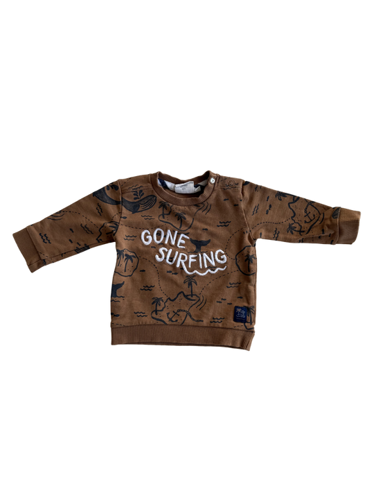FEETJE Sweatshirt gone Surfing braun 62
