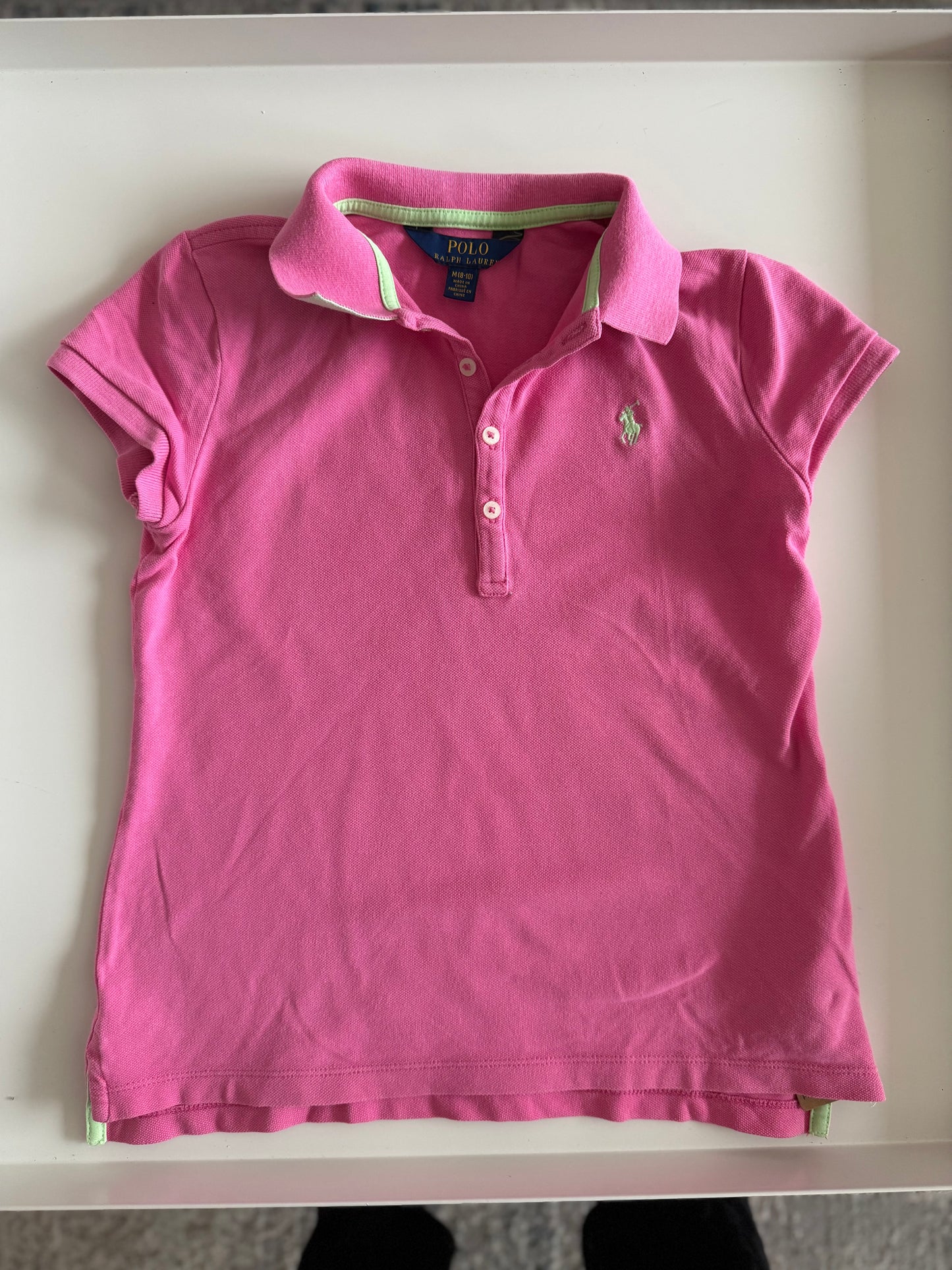 RALPH LAUREN Poloshirt pink grün 128/134