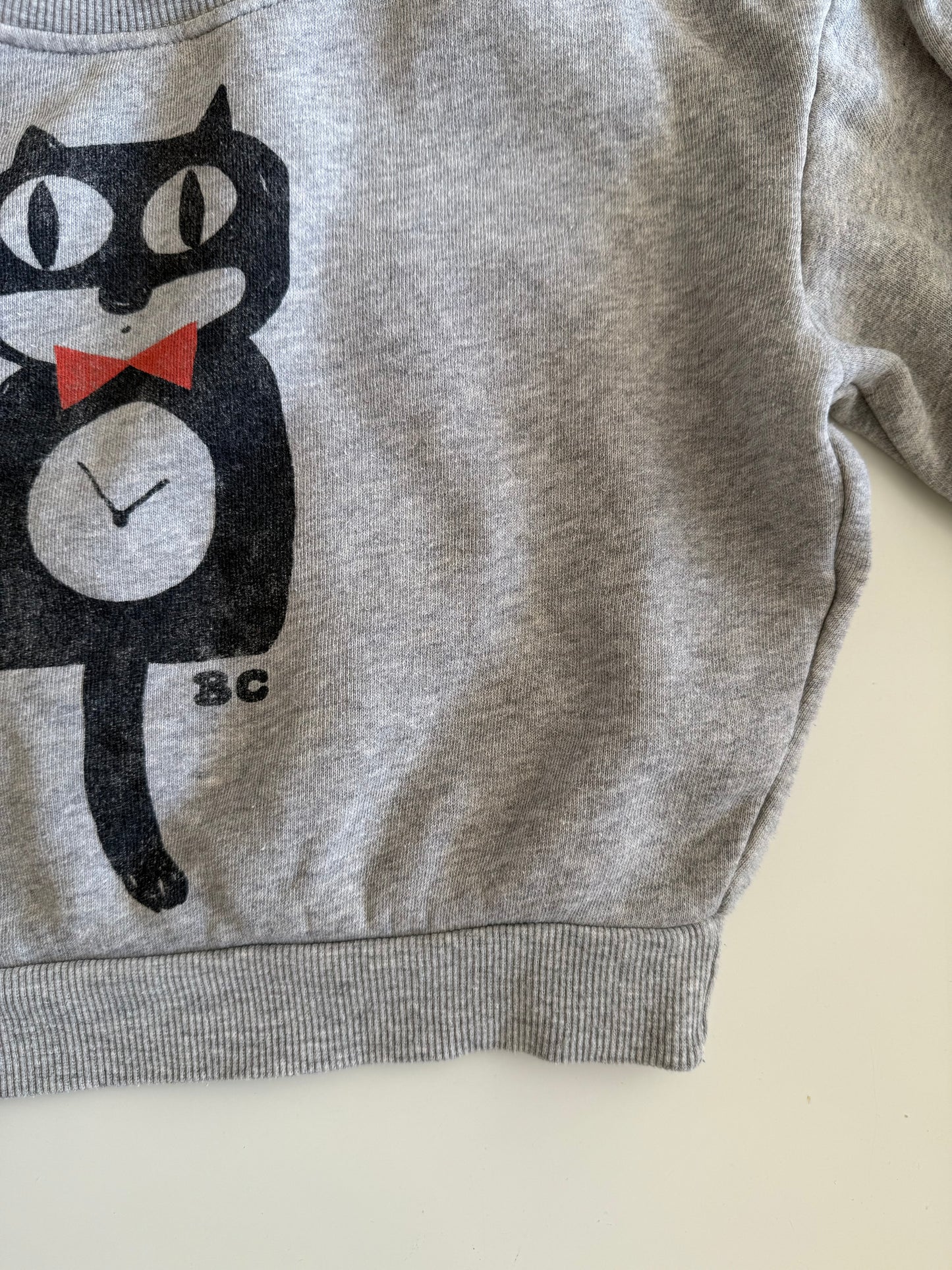BOBO CHOSES Sweatshirt grau Katze 98