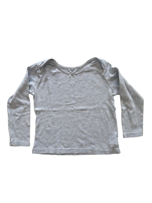 BABY BODEN Langarmshirt hellblau grau 92/98