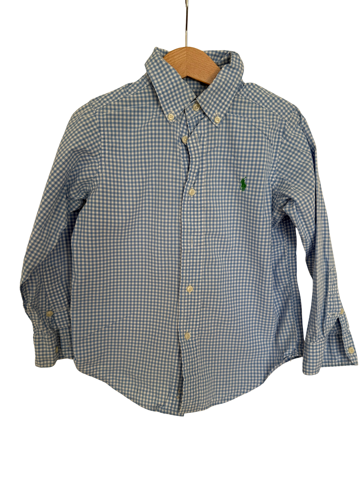 RALPH LAUREN Hemd kariert blau weiß 104