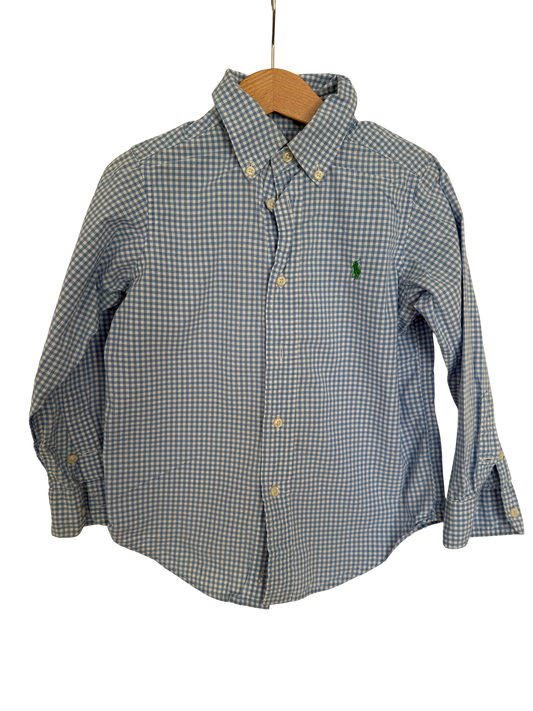 RALPH LAUREN Hemd kariert blau weiß 104