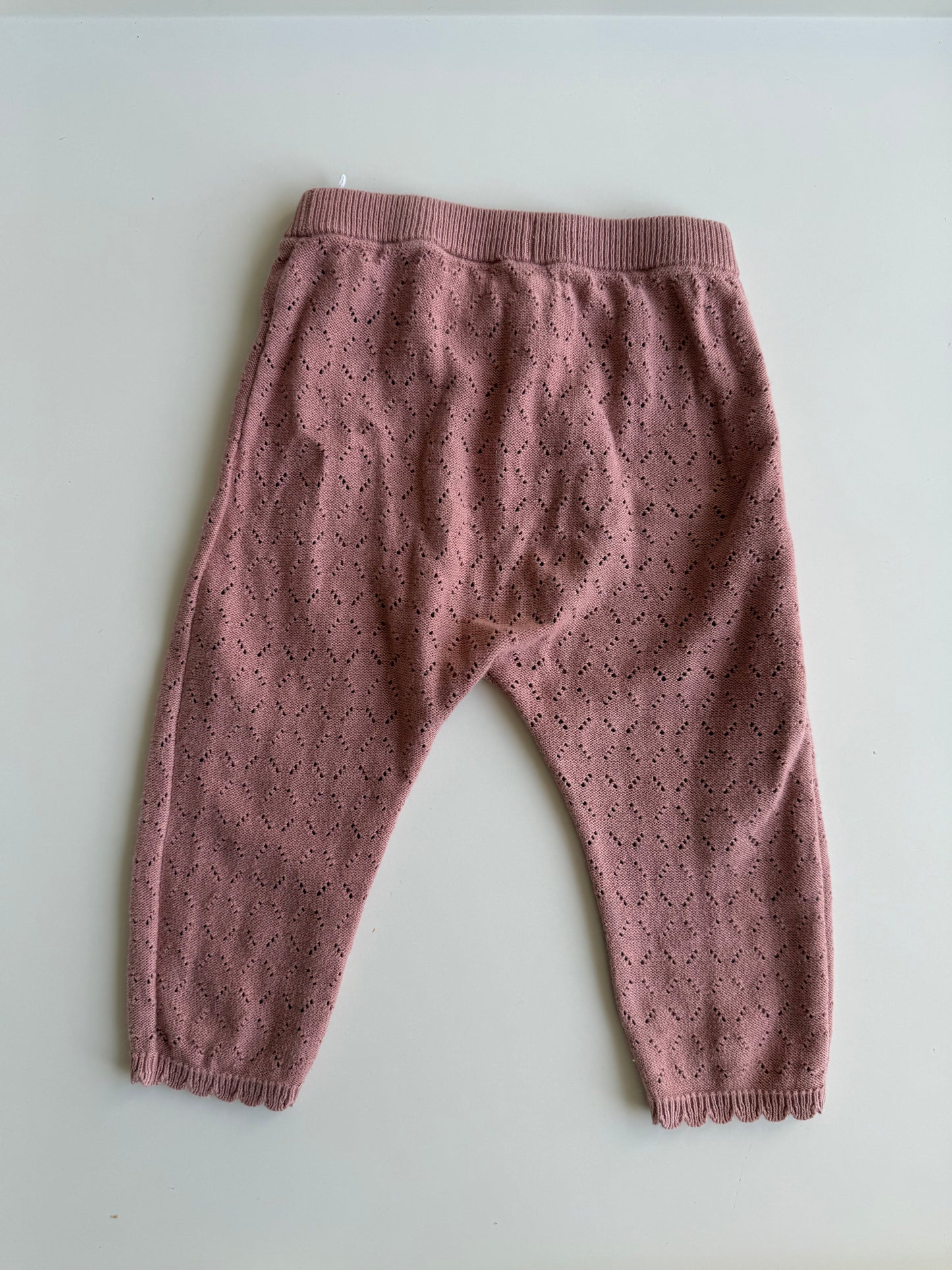 H&M Hose Baumwolle Strick altrosa 74