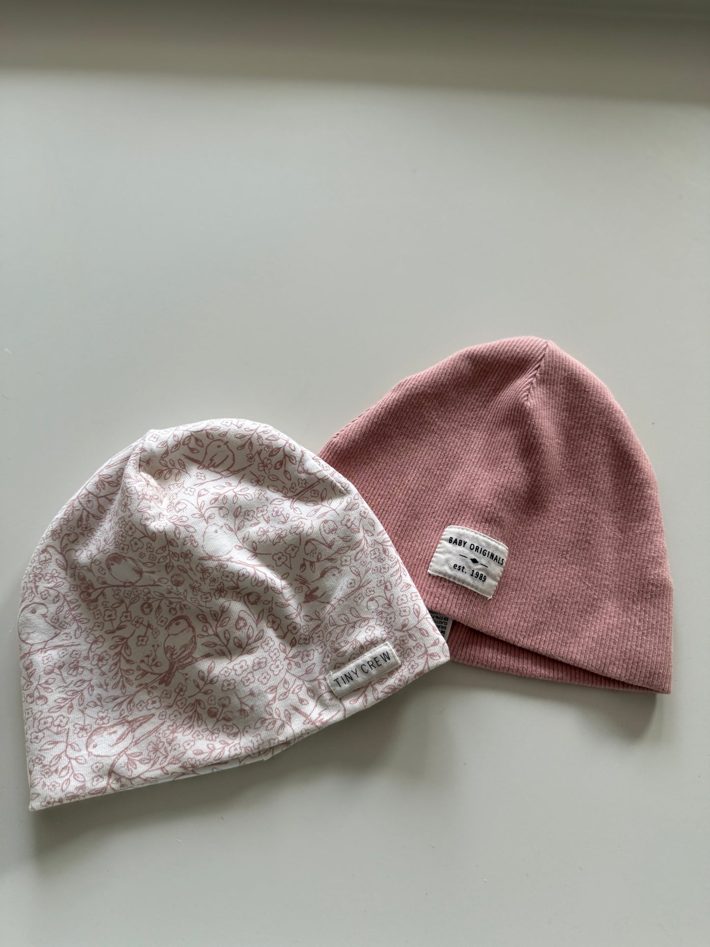 H&M Mützen Set rosa weiß 62/68