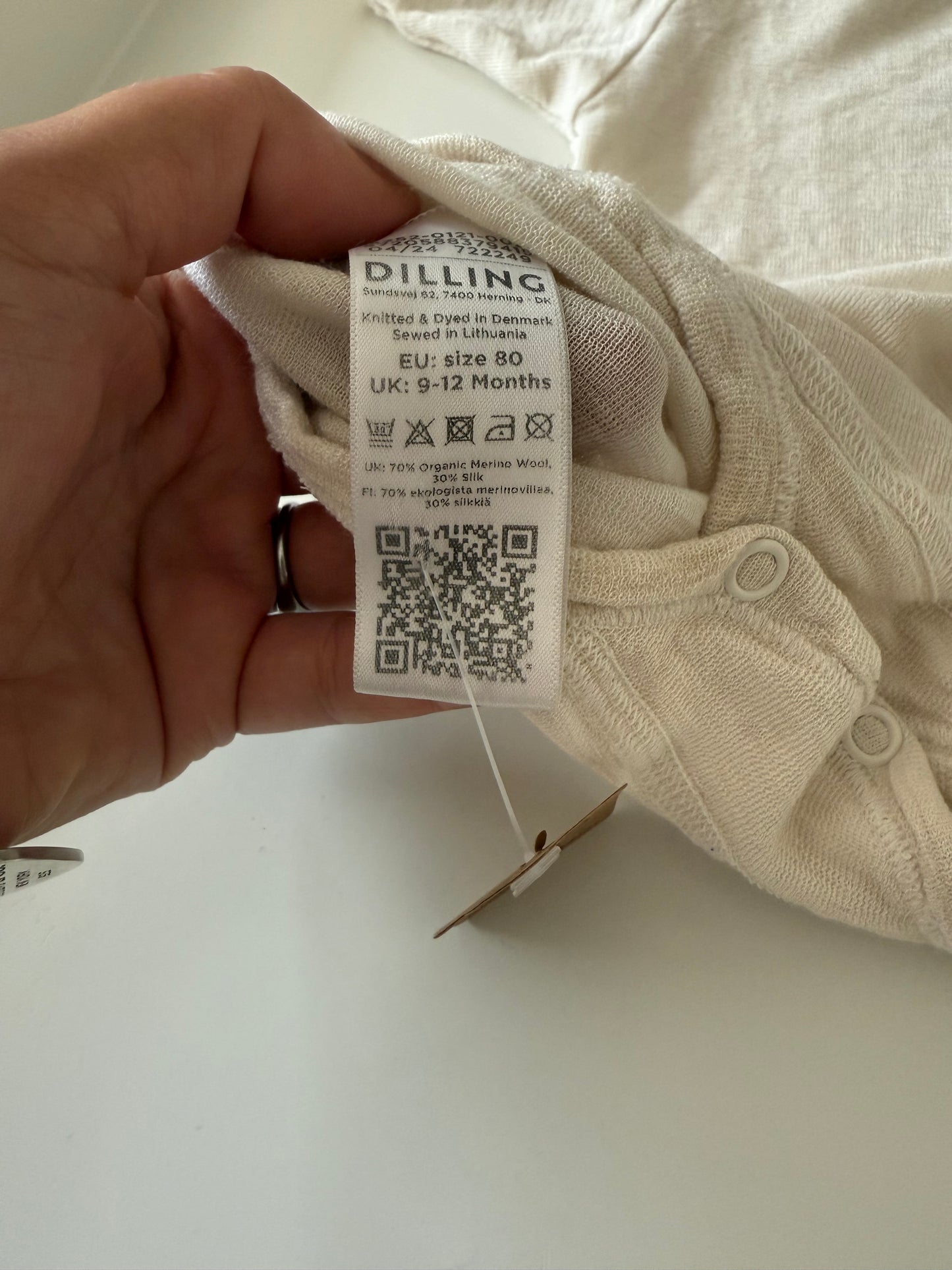 DILLING Body Wolle Seide weiß 80