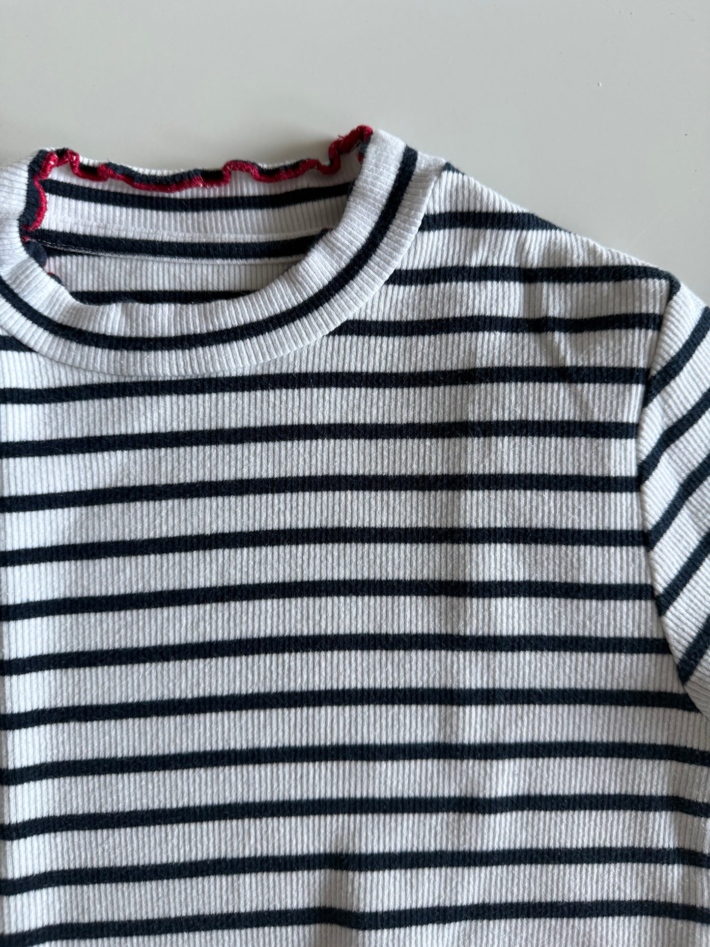 PEPE JEANS Langarmshirt ripp blau weiß 164